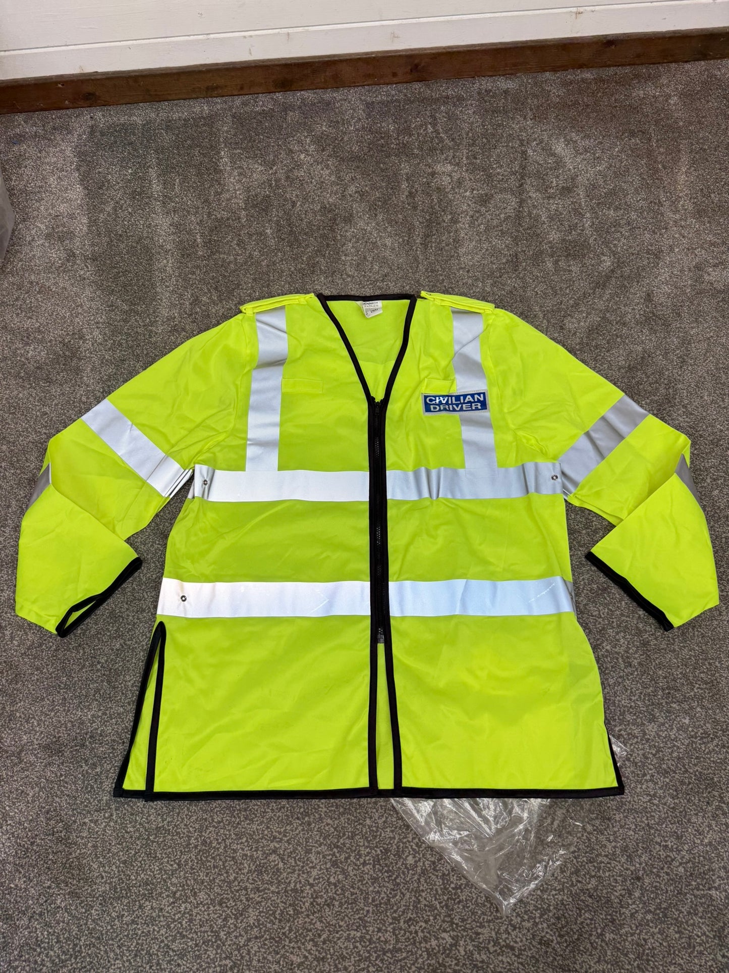 Ex Police Civilian Driver Hi Vis Vest Medium - Rare Collectable Display