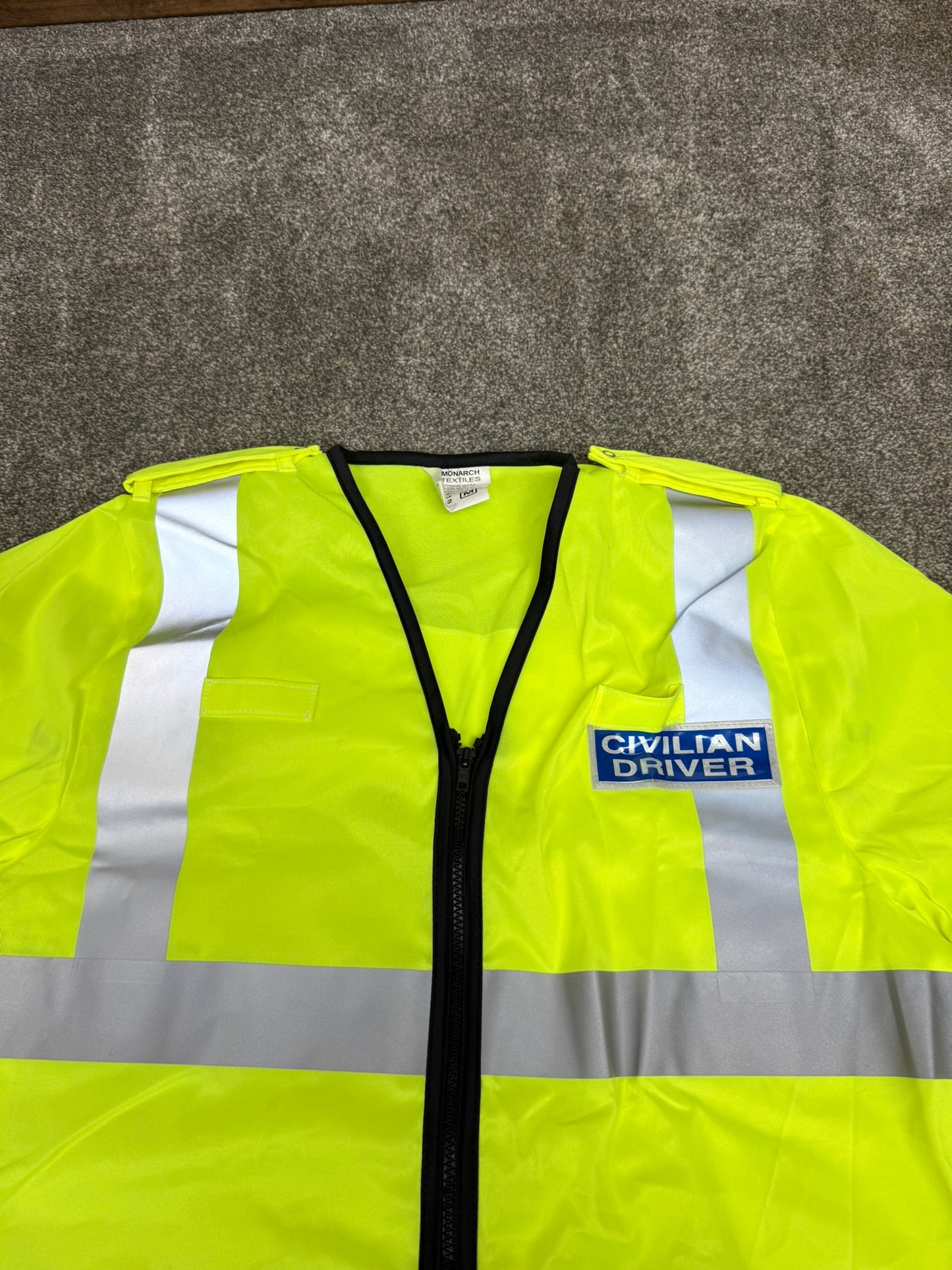 Ex Police Civilian Driver Hi Vis Vest Medium - Rare Collectable Display