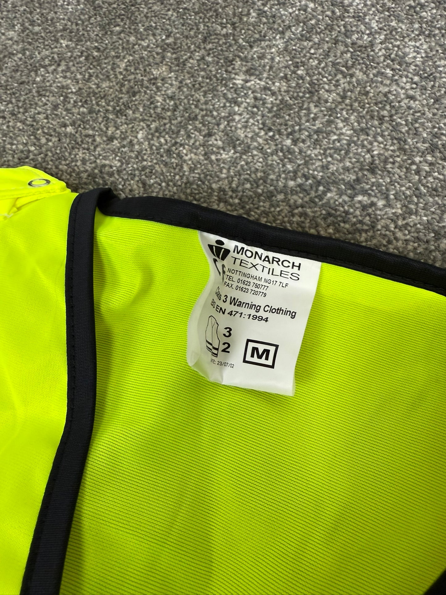 Ex Police Civilian Driver Hi Vis Vest Medium - Rare Collectable Display