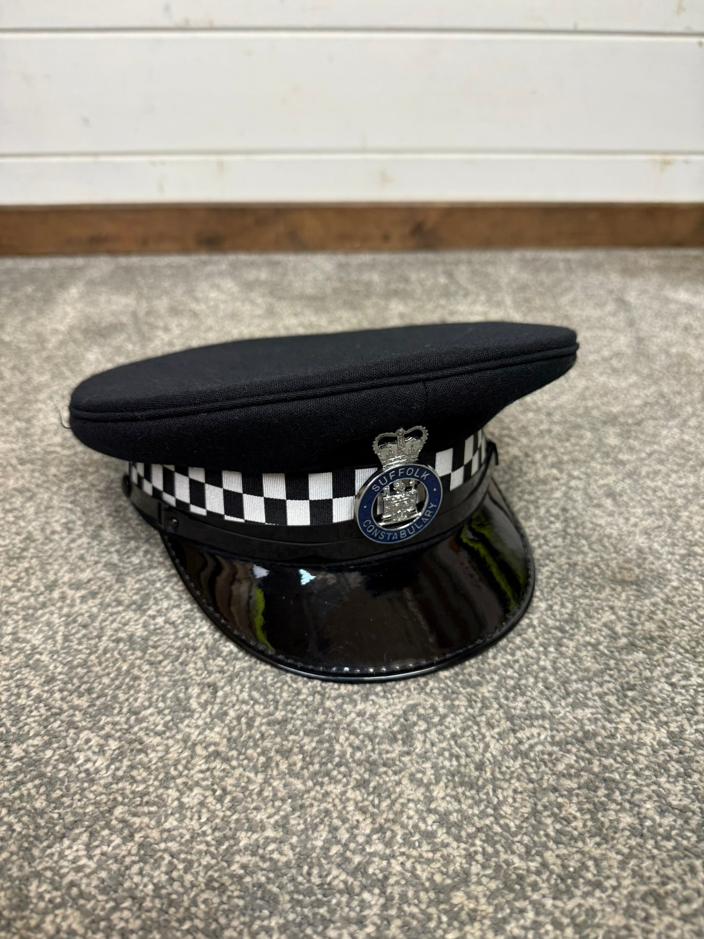 Obsolete Suffolk Constabulary Peak Cap 58cm Film TV Prop Collector Display