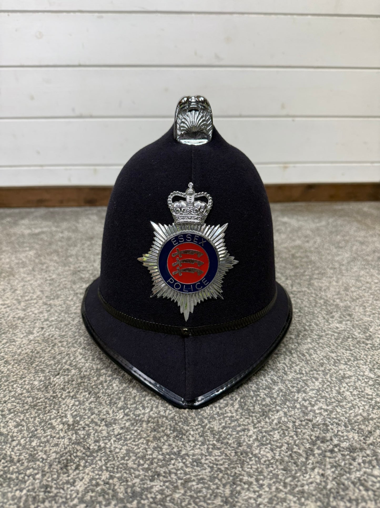 Obsolete Essex Police Bobby Helmet 60cm Coxcomb Hat Collector Memorabilia