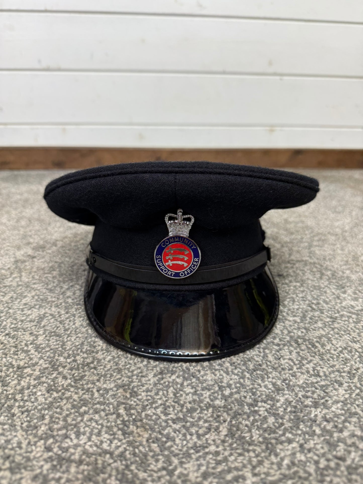 Ex Essex Police Community Support Officer Peak Cap Patrol Hat Collector Memorabilia Display