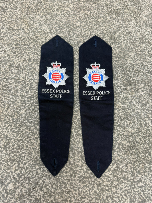 Ex Essex Police Staff Epaulette Pairs TV Film Uniform Prop Collector Display