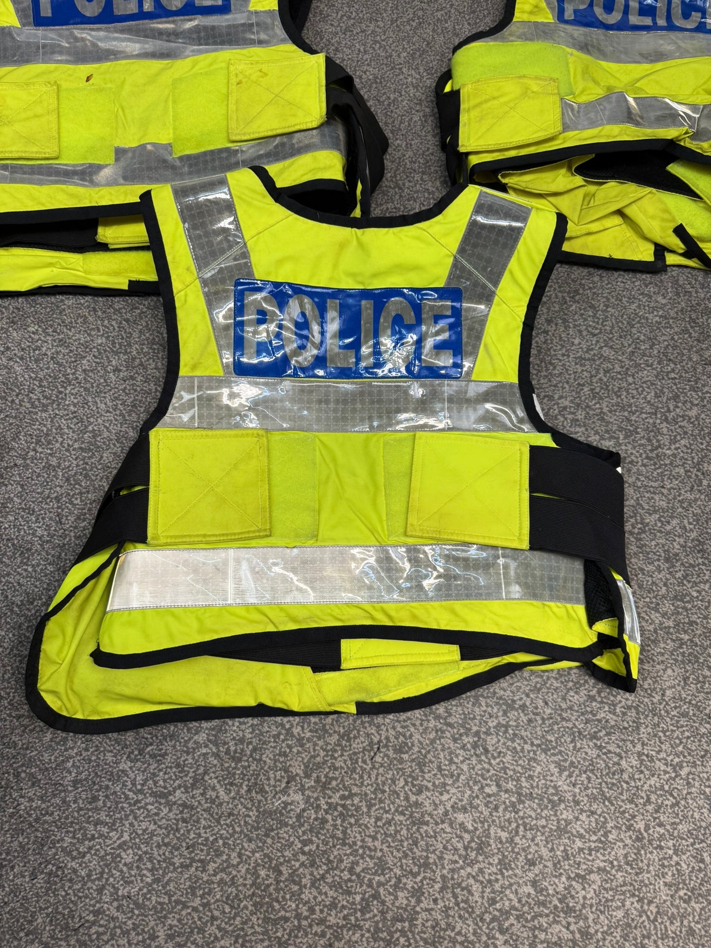 5x Ex Police SAT Sioen Hi Vis Body Armour Cover JOB LOT - Badged