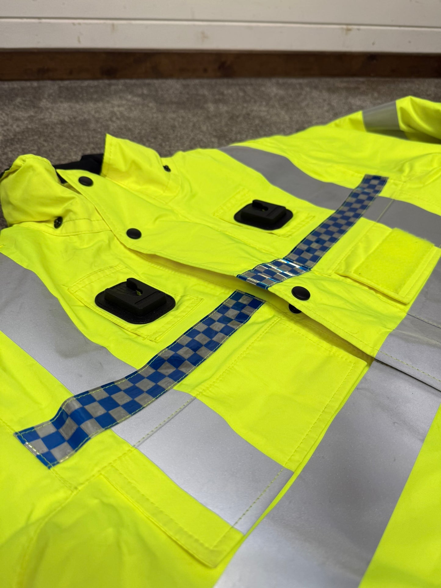 Ex Police Hi Vis 3/4 Waterproof Anorak Coat Security Recovery Jacket Model 789