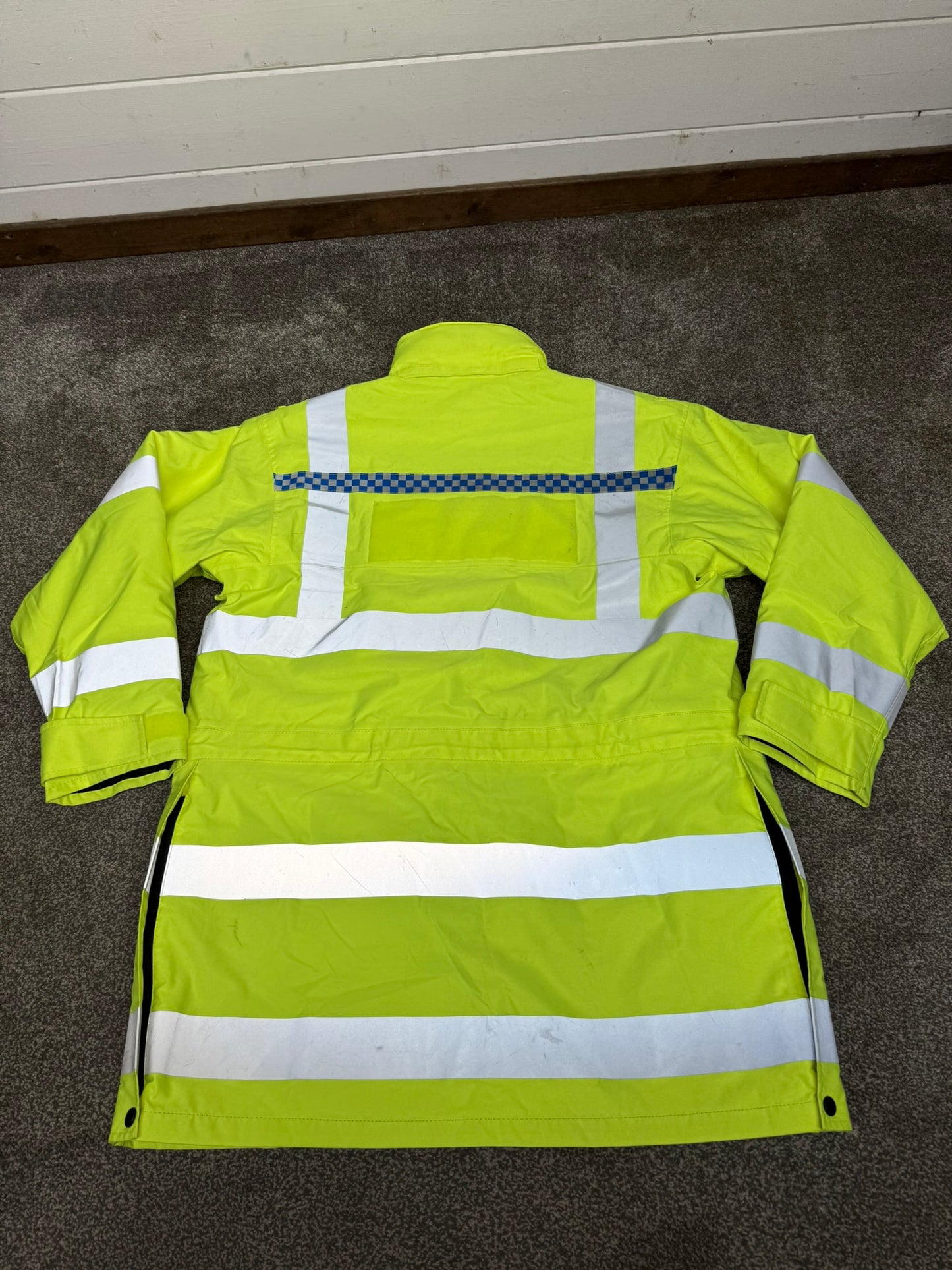 Ex Police Hi Vis 3/4 Waterproof Anorak Coat Security Recovery Jacket Model 789
