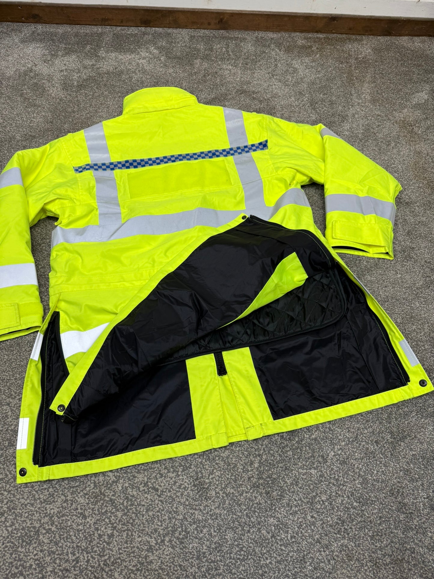 Ex Police Hi Vis 3/4 Waterproof Anorak Coat Security Recovery Jacket Model 789