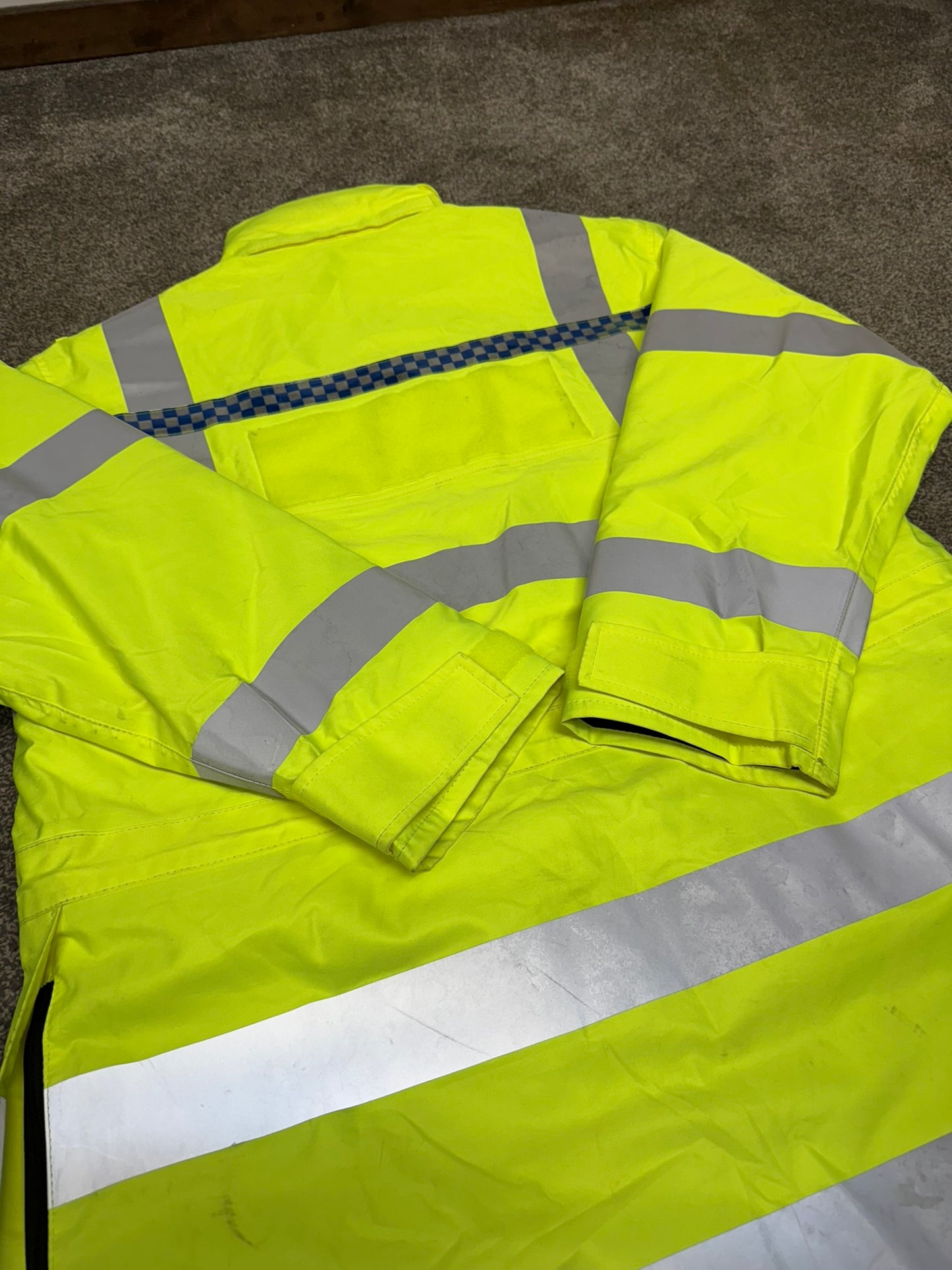 Ex Police Hi Vis 3/4 Waterproof Anorak Coat Security Recovery Jacket Model 789