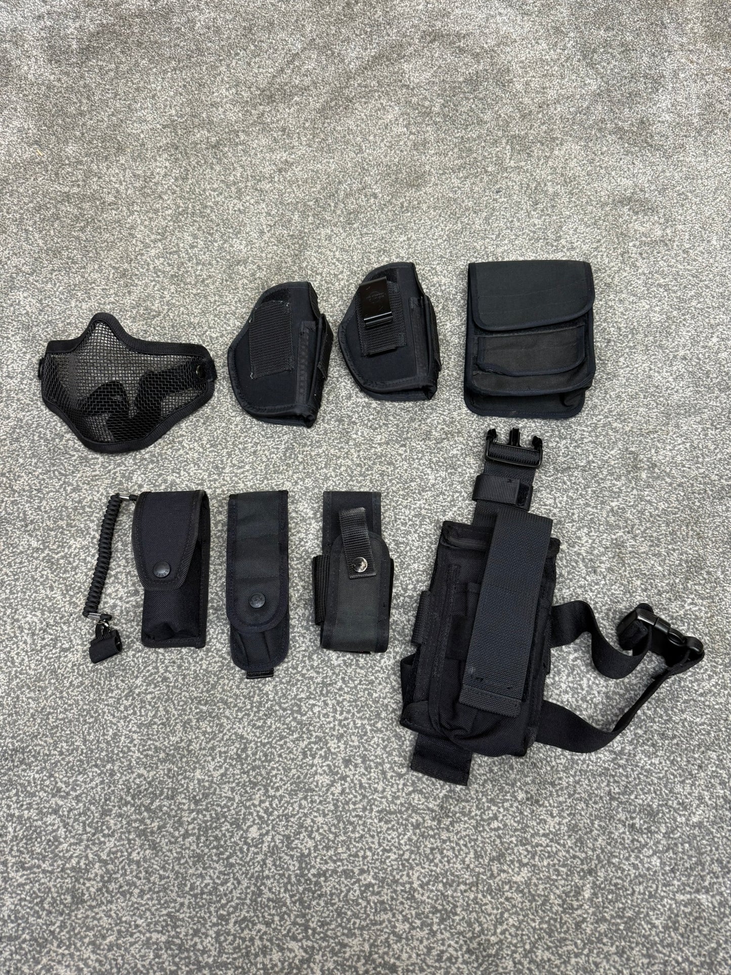 Ex Police Pouch & Holster Job Lot Belt Pouches Accessories Airsoft Bundle
