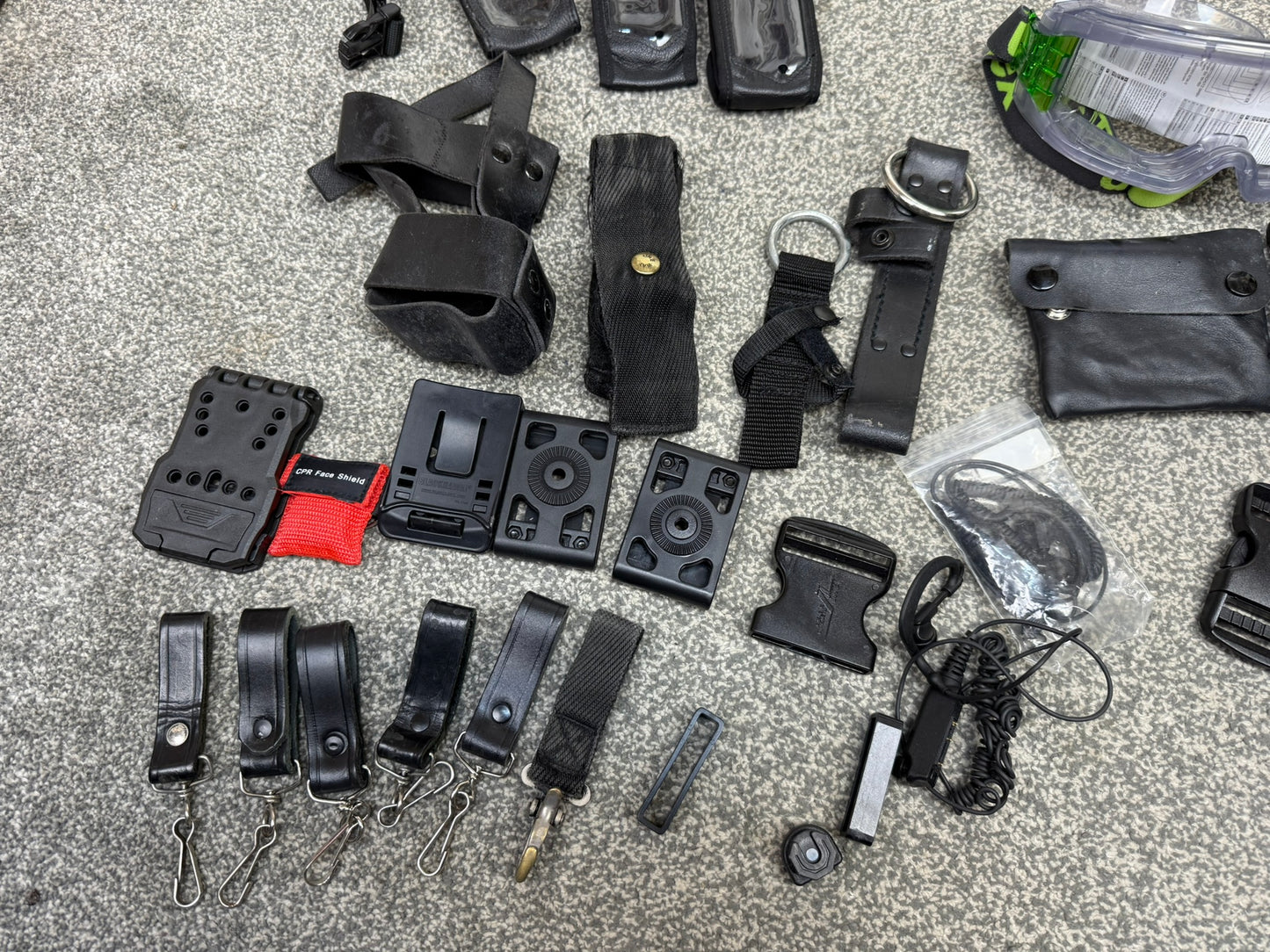 Ex Police Accessory Job Lot Belts Pouches Gloves Cap Goggles Security Lot