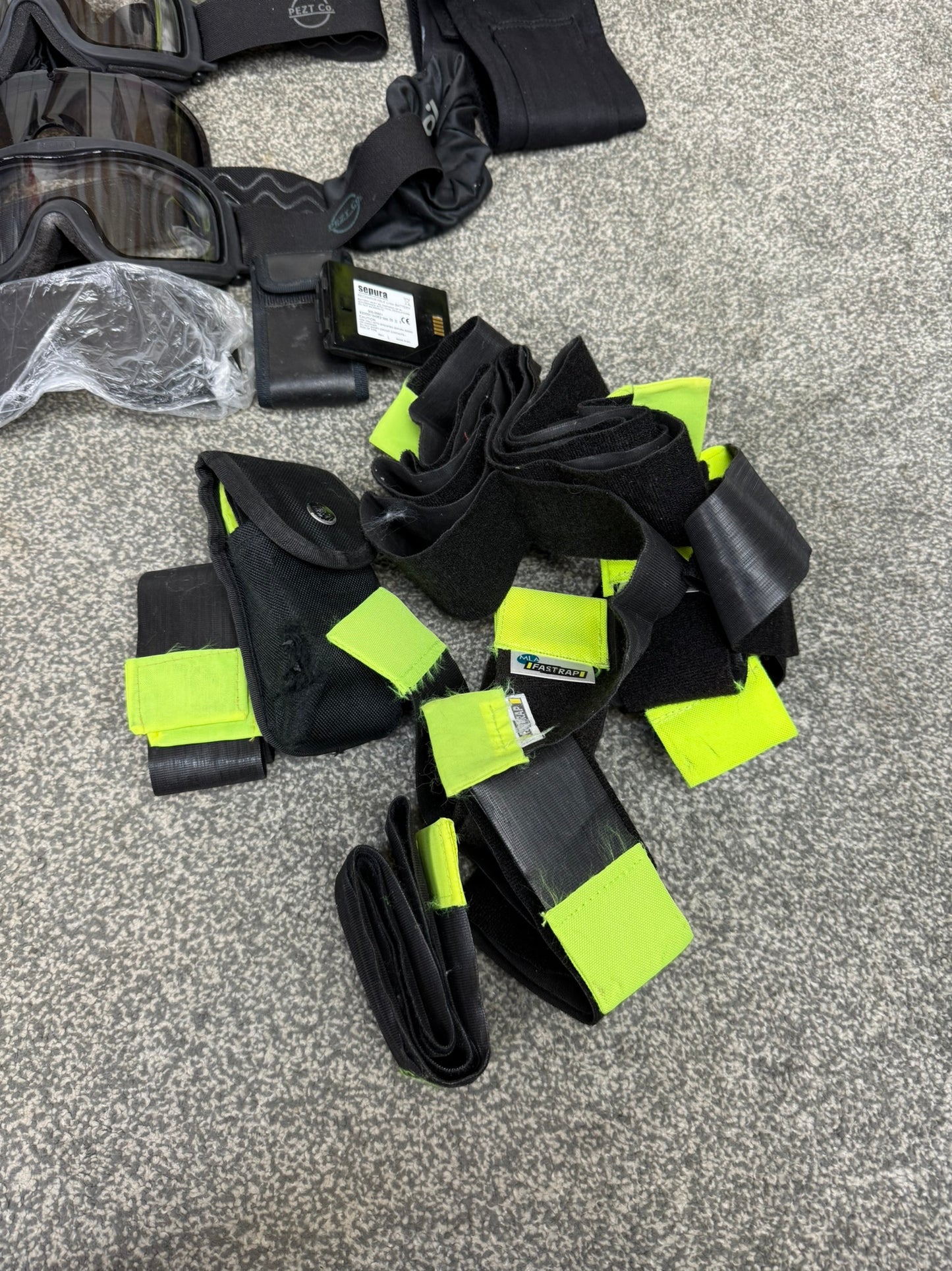 Ex Police Accessory Job Lot Belts Pouches Gloves Cap Goggles Security Lot
