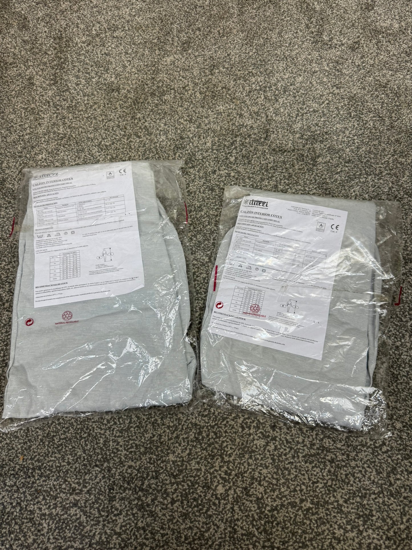 2x Iturri Protex Firefighter Long Johns Flame Retardant Base Layer XL