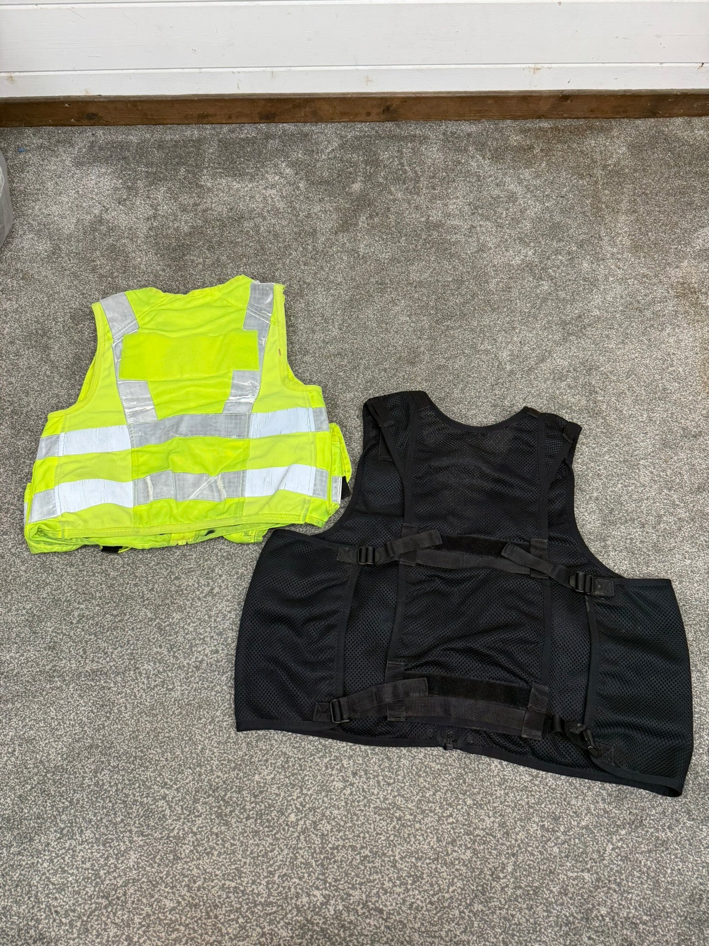 8x Ex Police Utility Tac Vest Job Lot Black & Hi-Vis Security Equipment Patrol