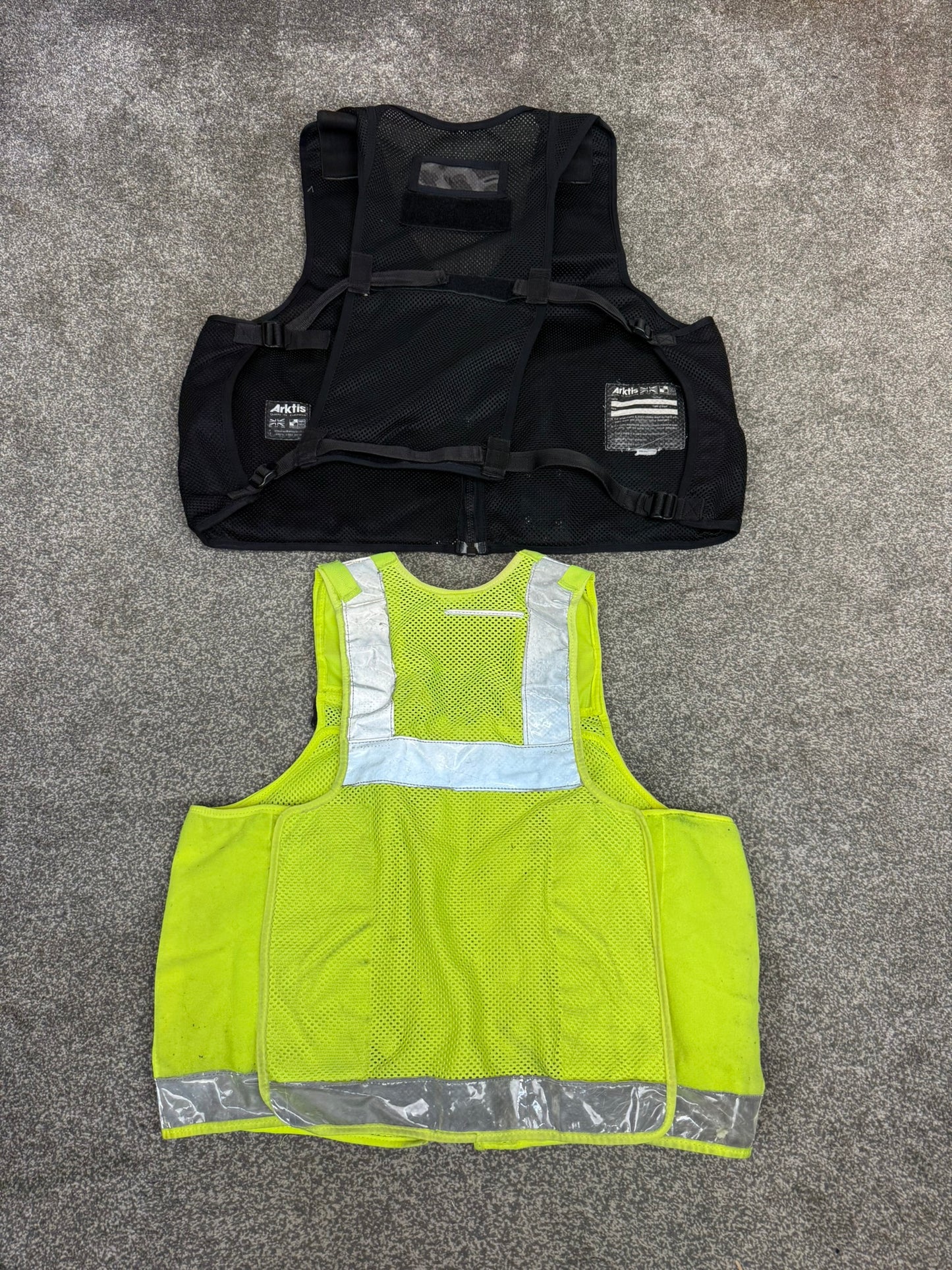 8x Ex Police Utility Tac Vest Job Lot Black & Hi-Vis Security Equipment Patrol