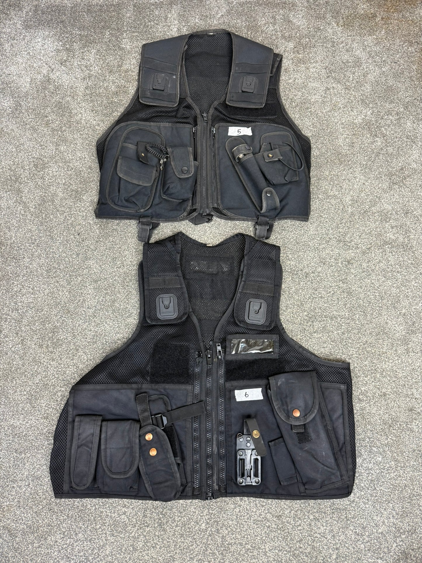 8x Ex Police Utility Tac Vest Job Lot Black & Hi-Vis Security Equipment Patrol