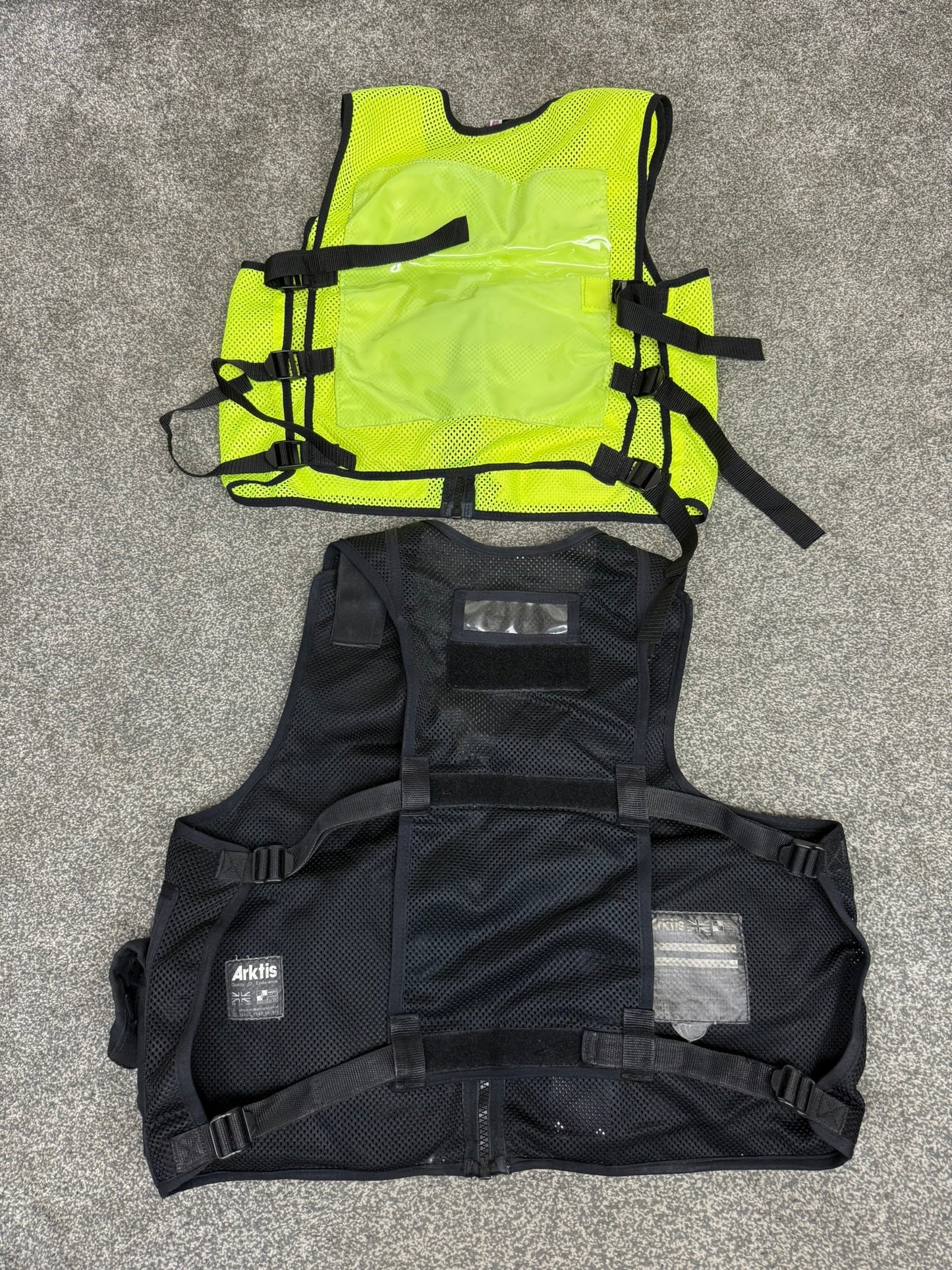 8x Ex Police Utility Tac Vest Job Lot Black & Hi-Vis Security Equipment Patrol
