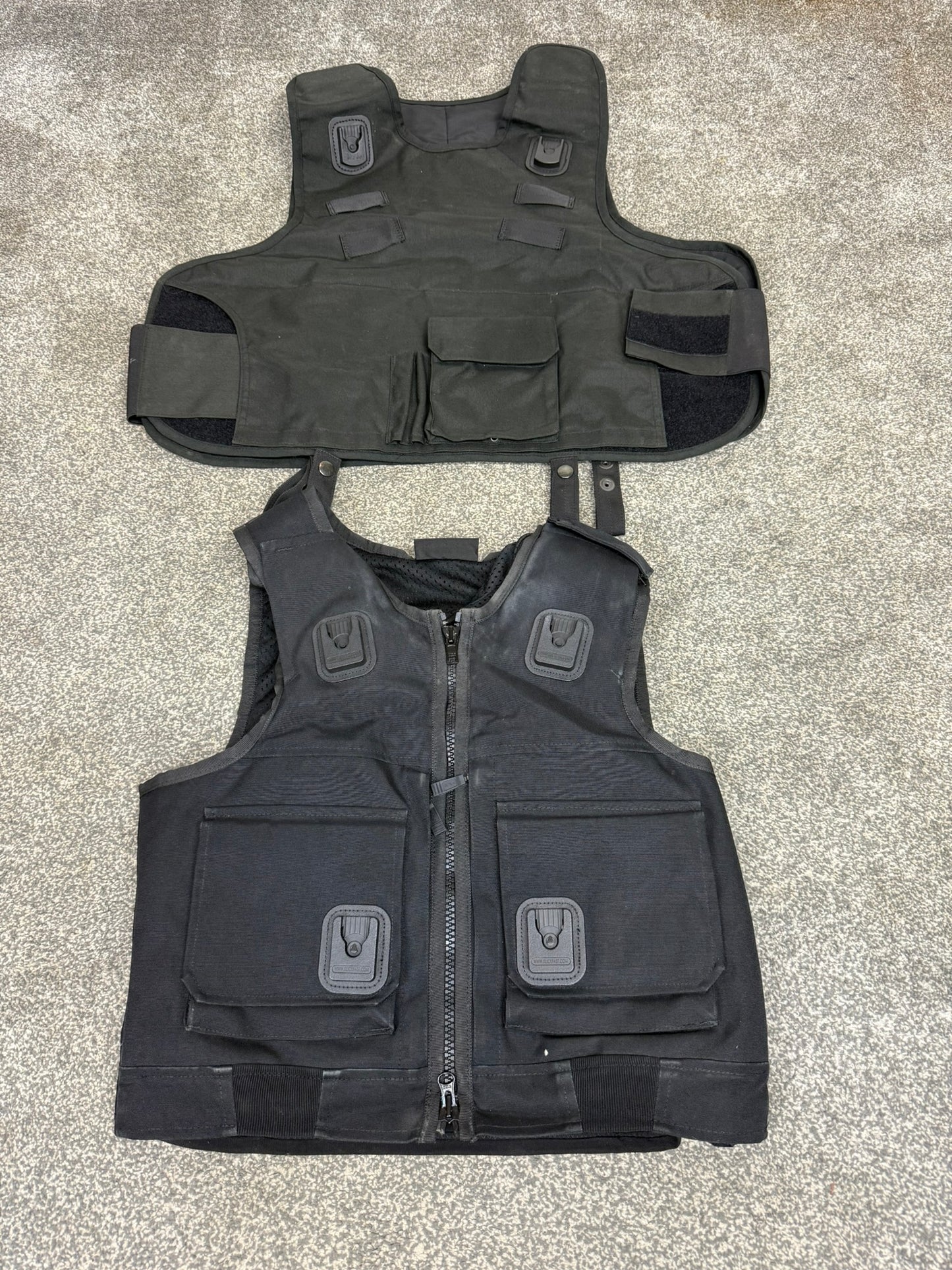 6x Ex Police Body Armour Cover Vest Job Lot Overt & Covert Security Film TV