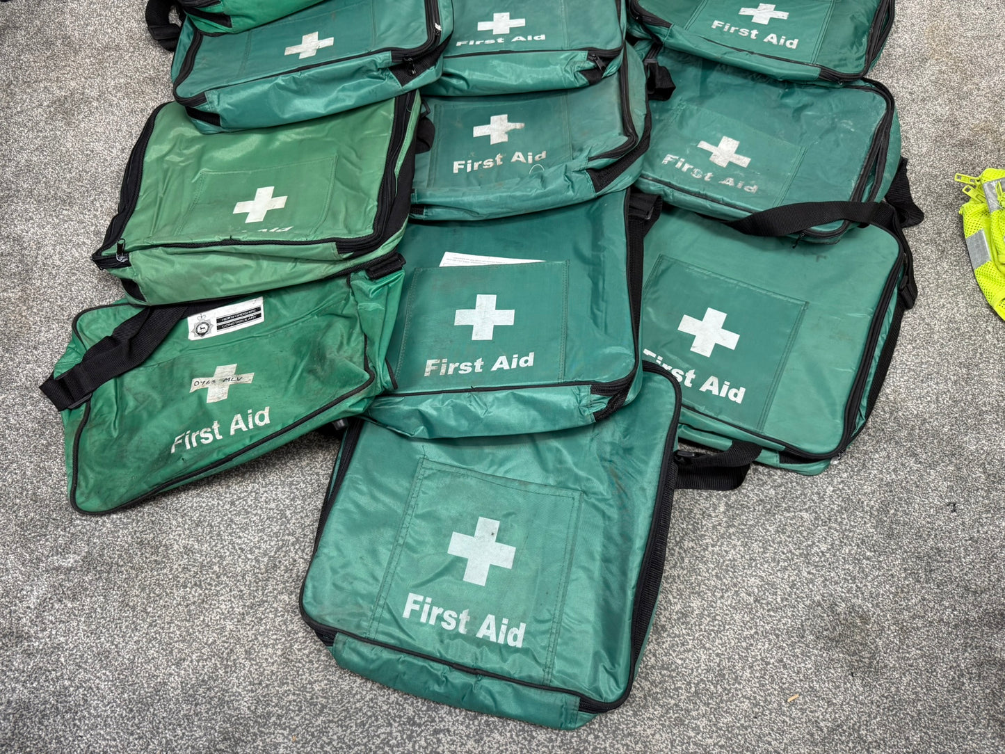 13x Ex Police First Aid Vehicle Bags Job Lot Square Medic Bag