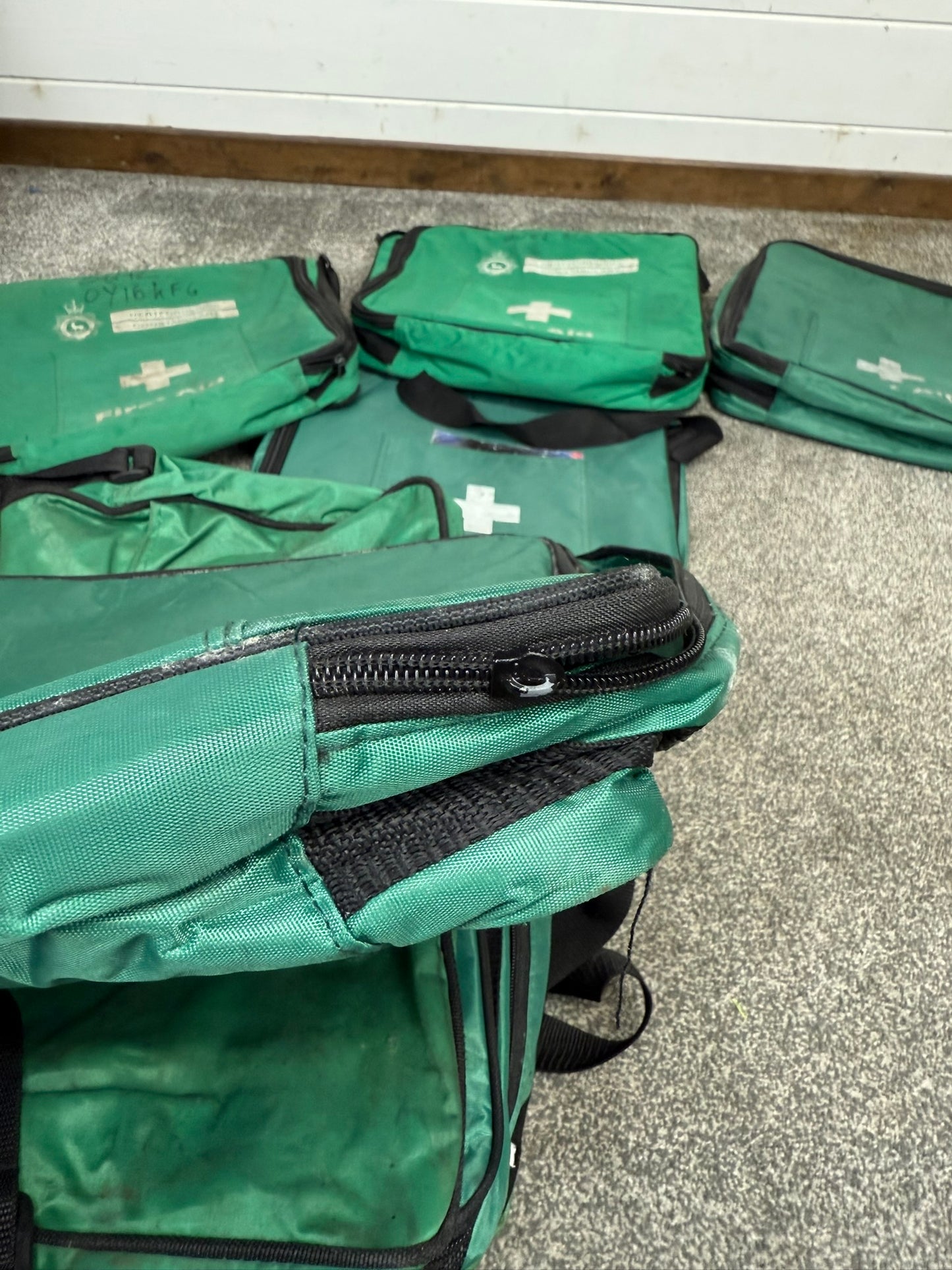 13x Ex Police First Aid Vehicle Bags Job Lot Square Medic Bag
