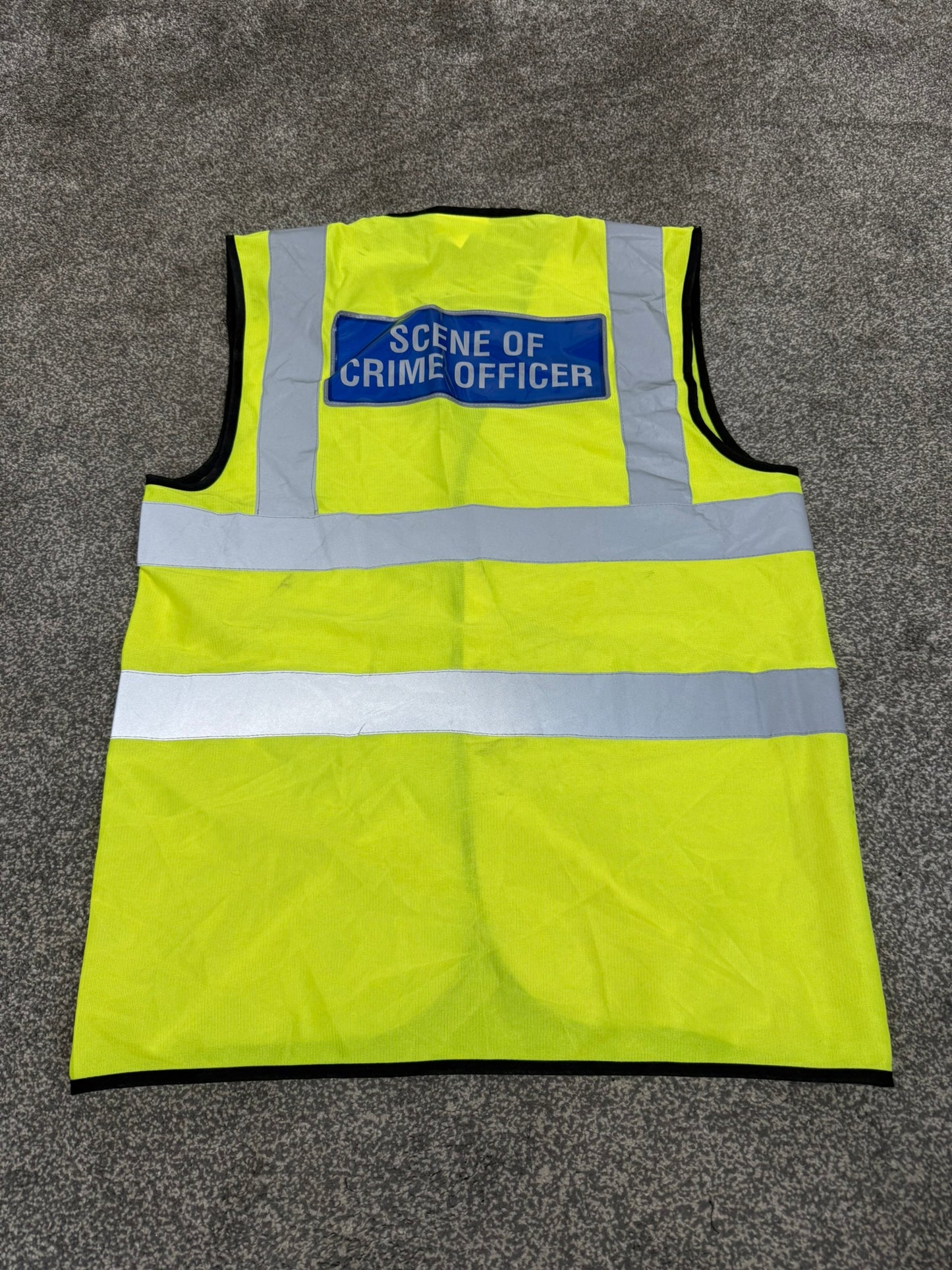 Ex Police SOCO Scene Of Crime Officer Hi Vis Vest - Badged