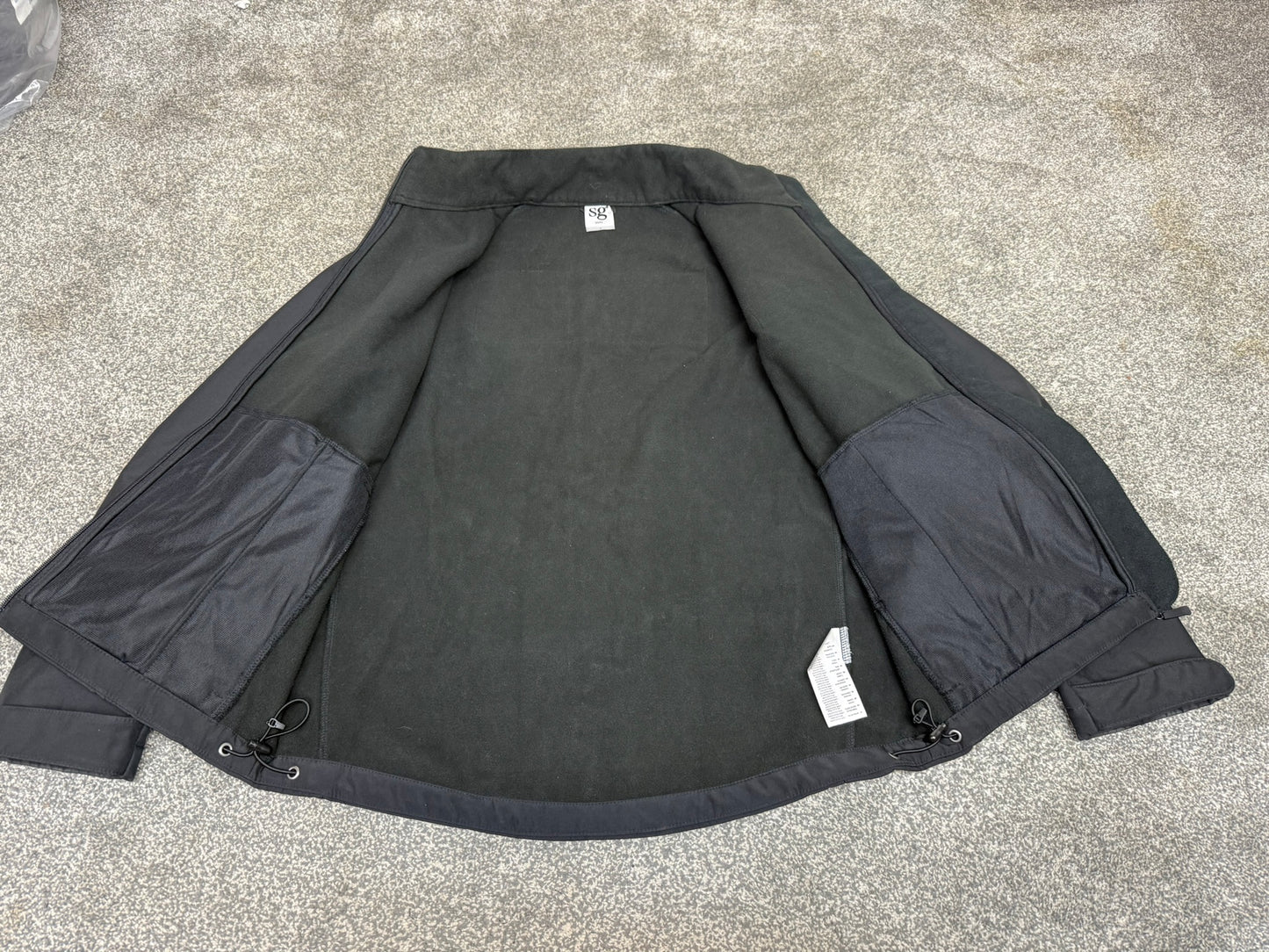Ex Police Black Soft Shell Fleece Plain Jacket Security Patrol TV Film Model