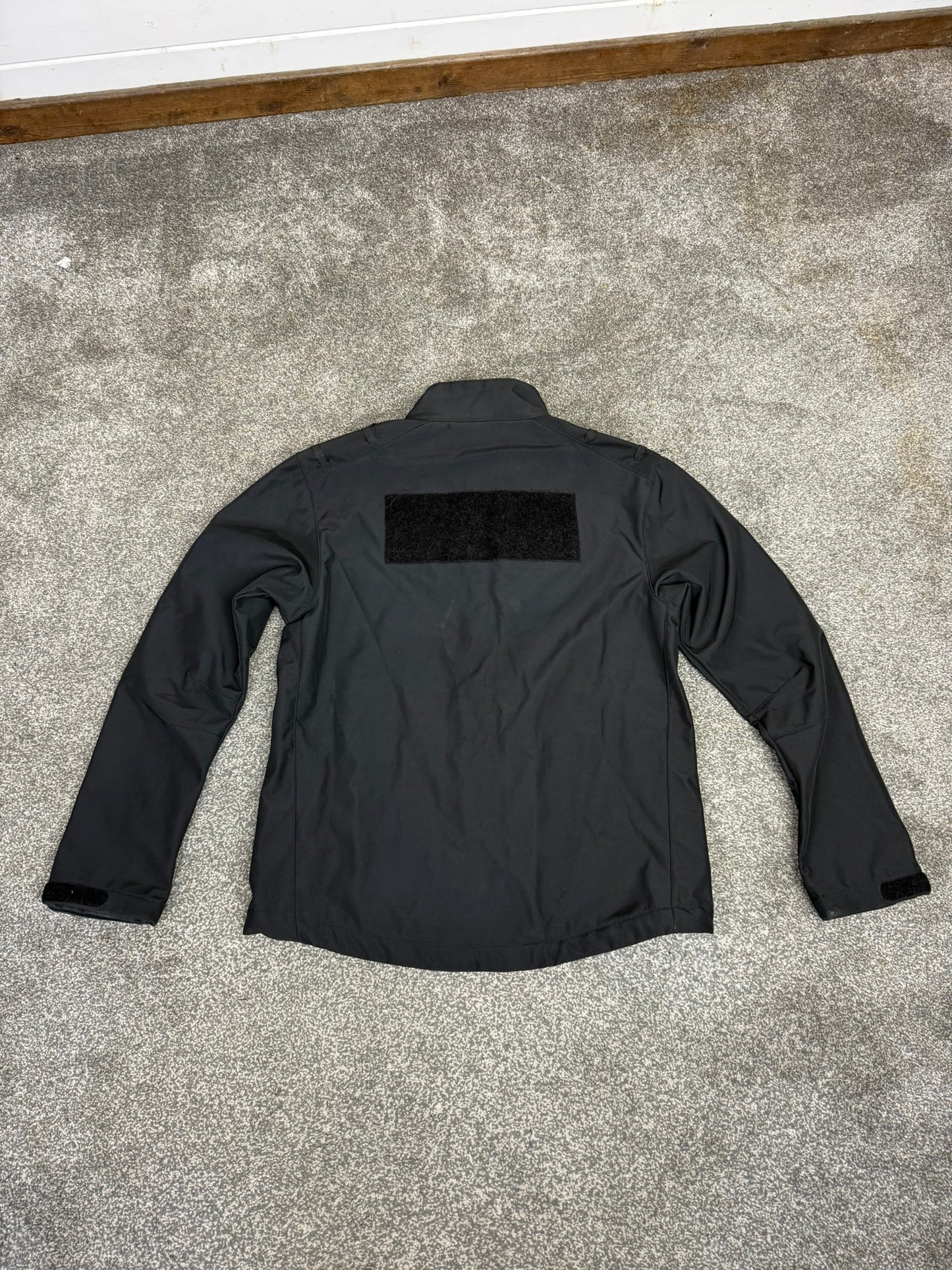 Ex Police Black Soft Shell Fleece Plain Jacket Security Patrol TV Film Model