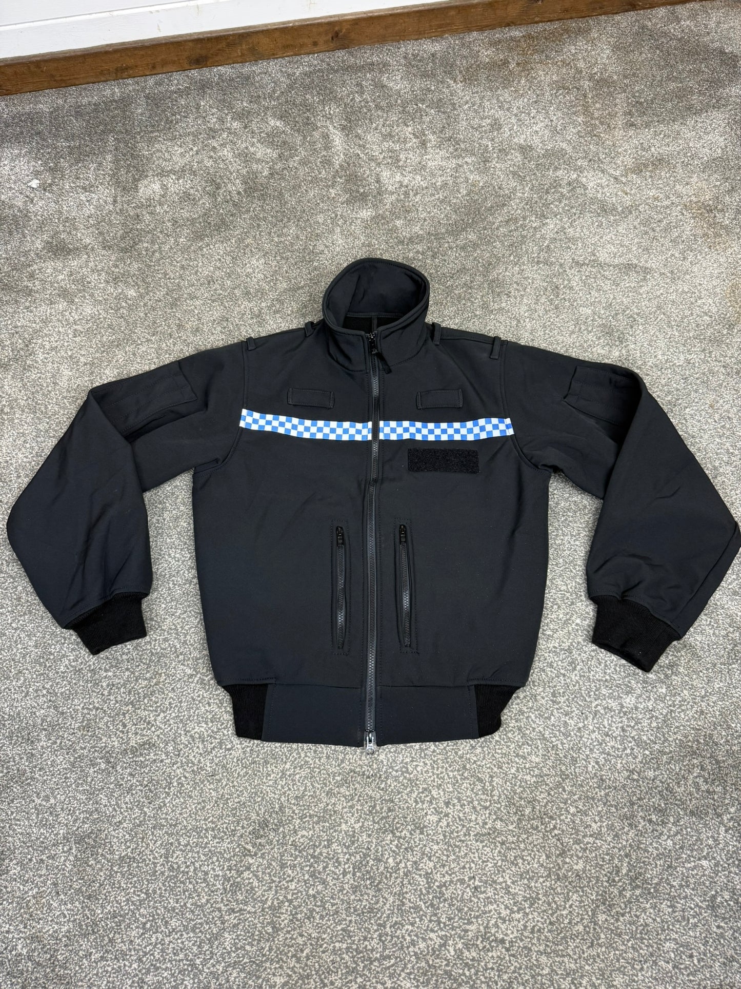 Ex Police Black Soft Shell Fleece Jacket Security Patrol TV Film Model 817