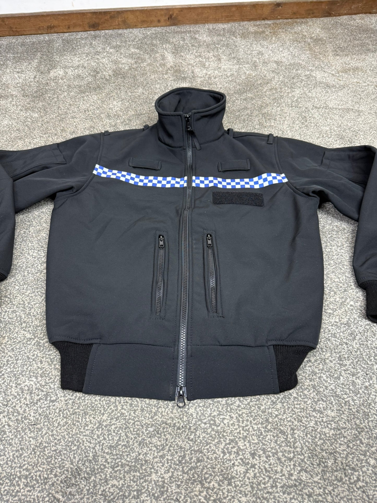 Ex Police Black Soft Shell Fleece Jacket Security Patrol TV Film Model 817