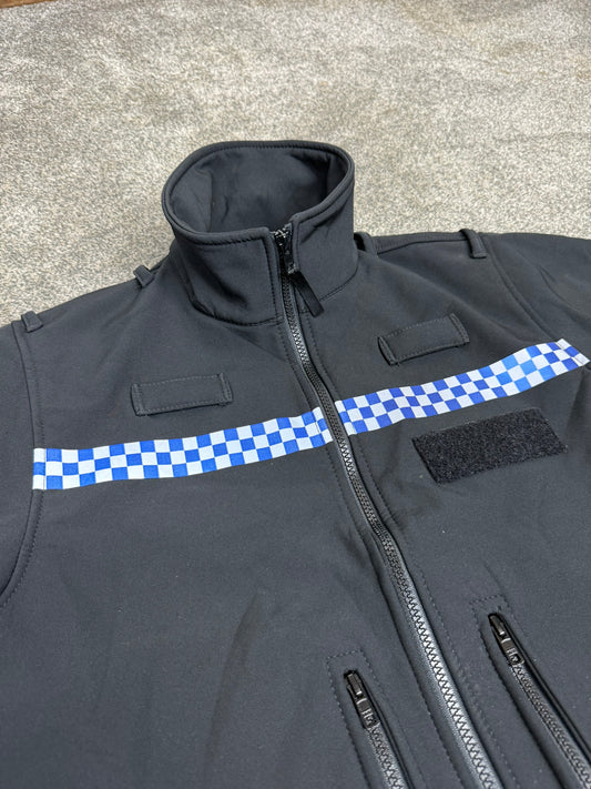 Ex Police Black Soft Shell Fleece Jacket Security Patrol TV Film Model 817