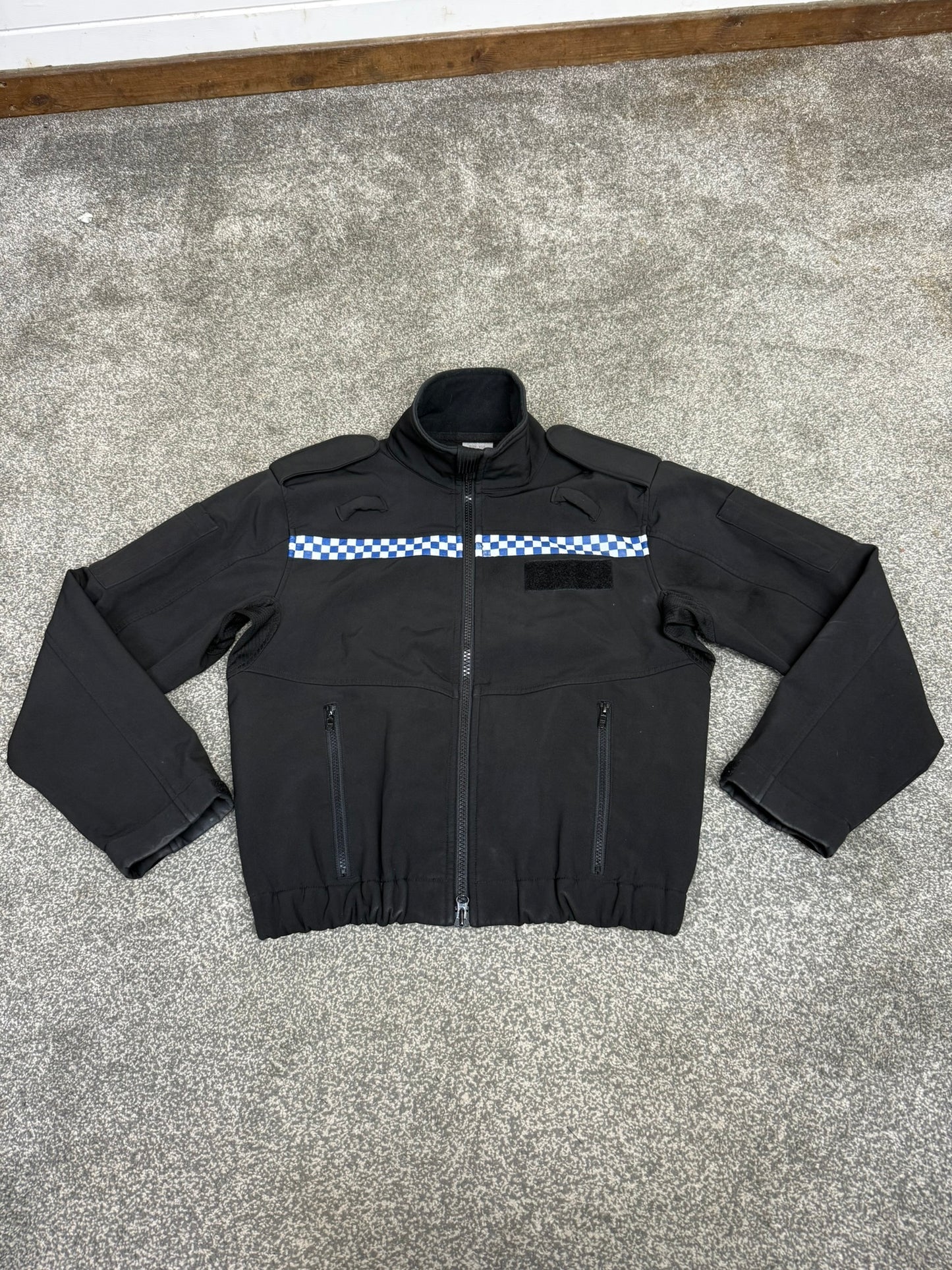 Ex Police Black Soft Shell Fleece Jacket Security Patrol TV Film PR2SSF1