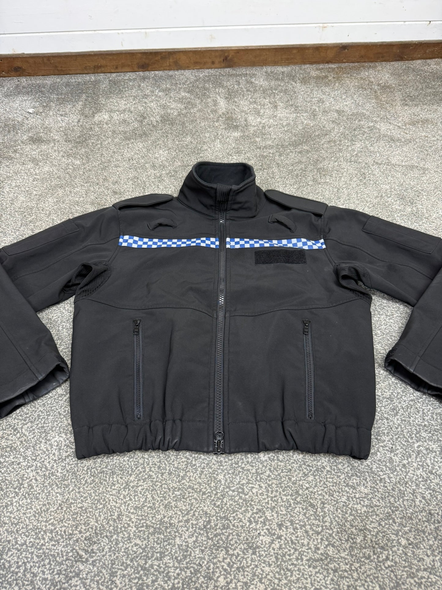 Ex Police Black Soft Shell Fleece Jacket Security Patrol TV Film PR2SSF1