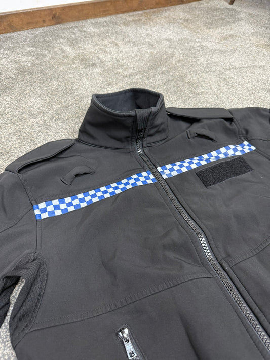 Ex Police Black Soft Shell Fleece Jacket Security Patrol TV Film PR2SSF1