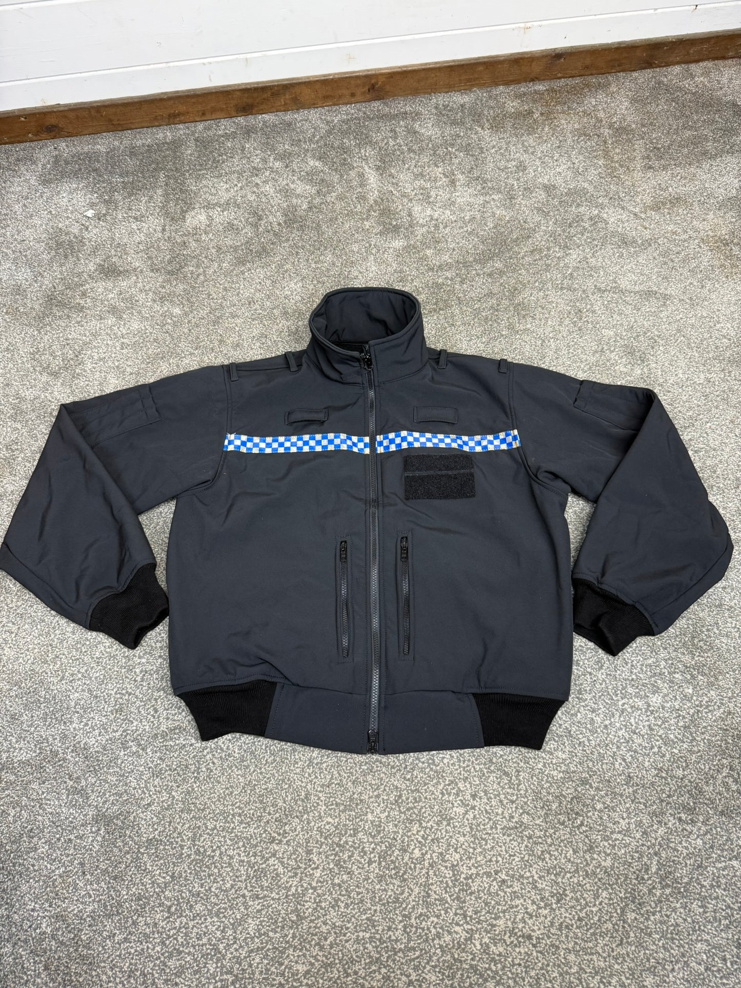 Ex Police Black Soft Shell Fleece Jacket Security Patrol TV Film Model 786