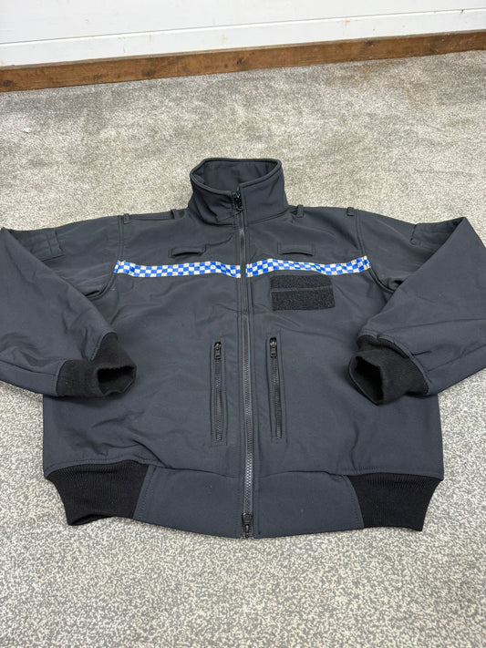 Ex Police Black Soft Shell Fleece Jacket Security Patrol TV Film Model 786