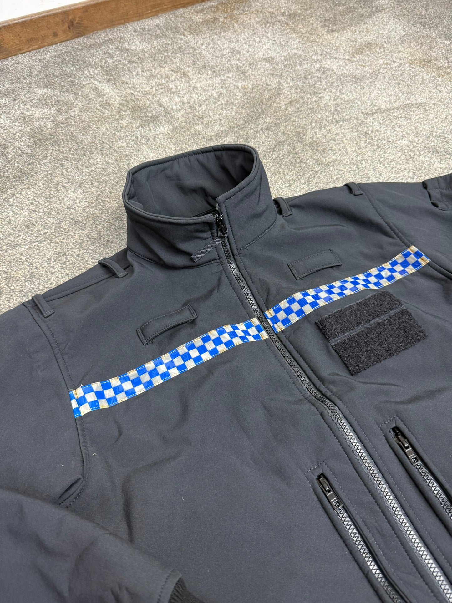 Ex Police Black Soft Shell Fleece Jacket Security Patrol TV Film Model 786