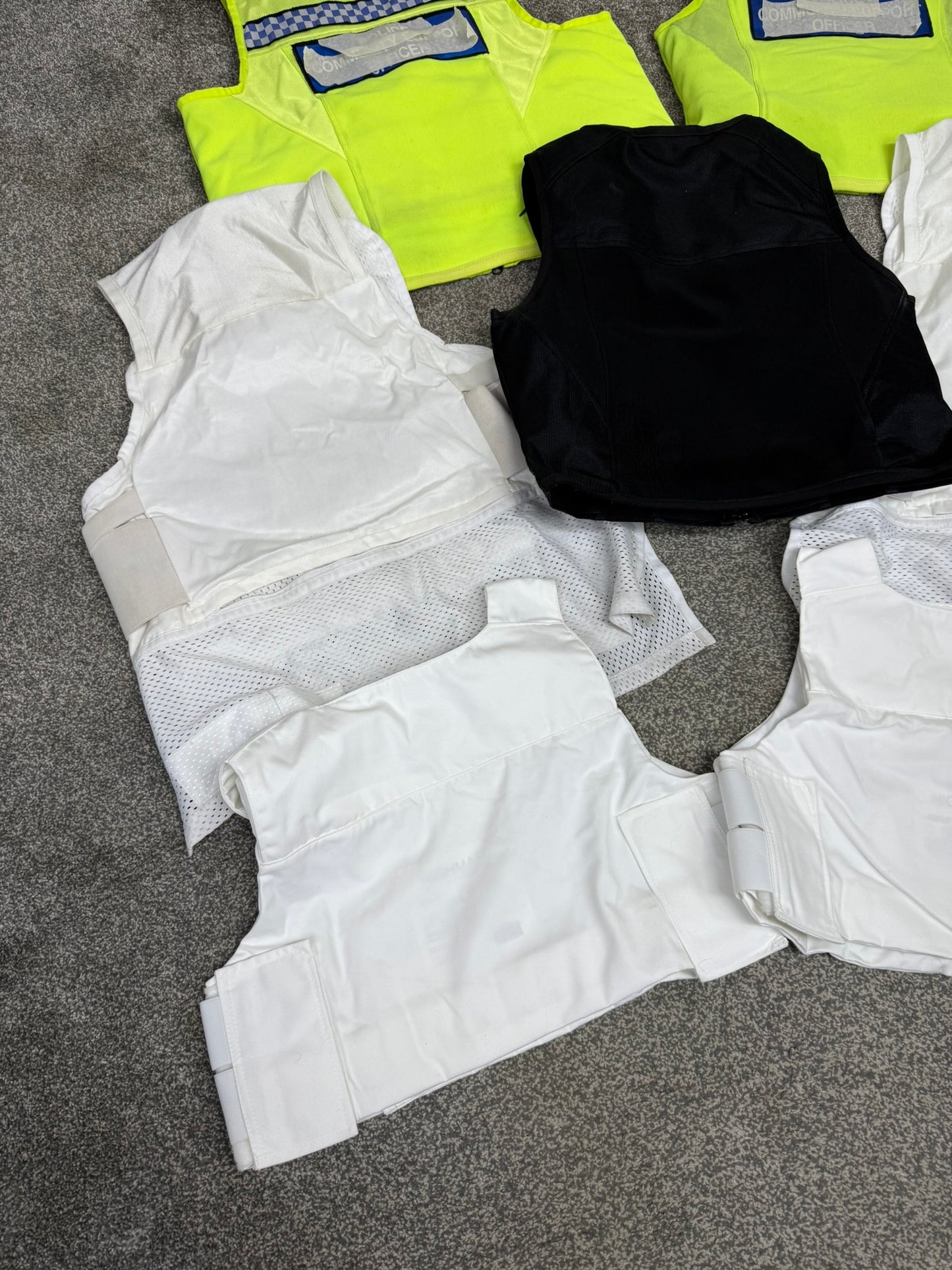 7x Ex Police Body Armour Cover Vest Job Lot Overt & Covert Security Film TV