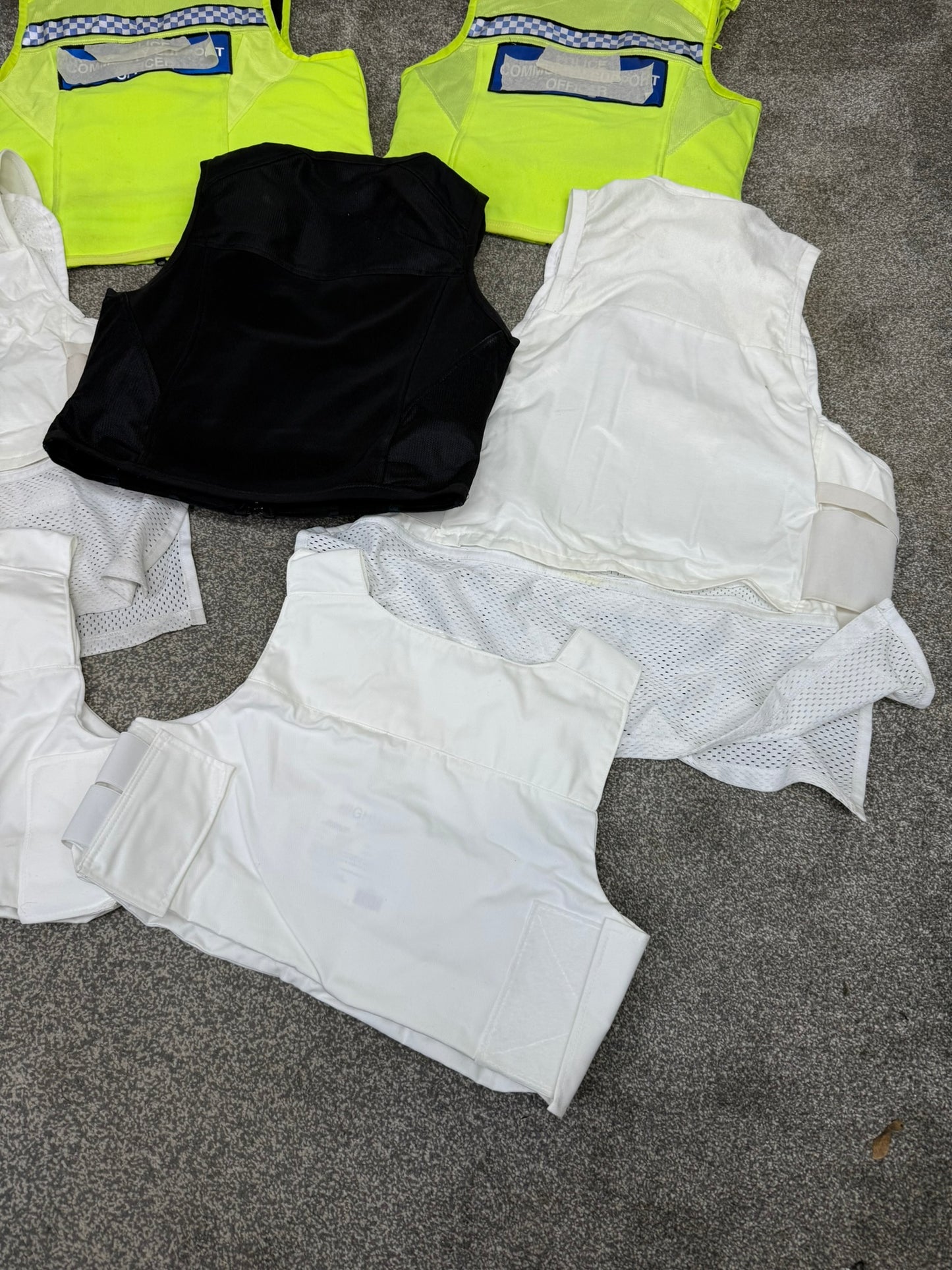 7x Ex Police Body Armour Cover Vest Job Lot Overt & Covert Security Film TV