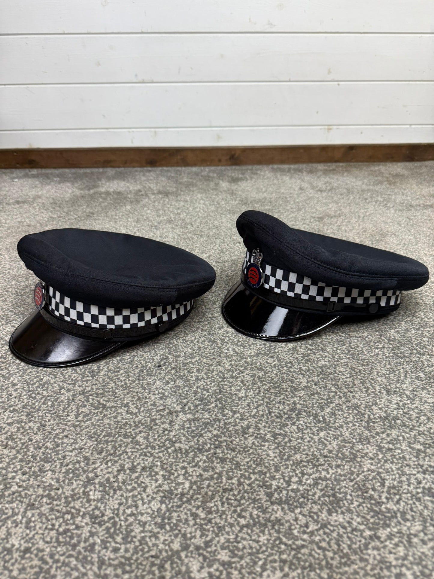 2x Ex Essex Police Peak Caps Patrol Hat Collector Memorabilia Display