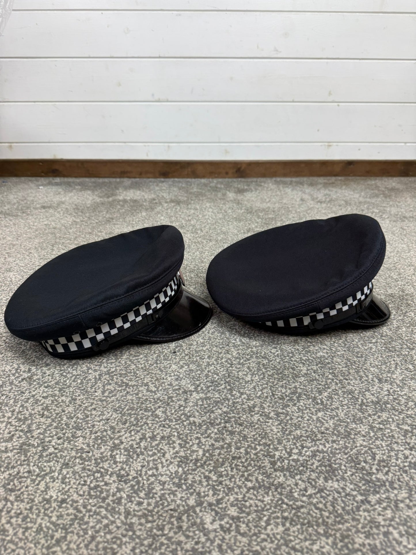 2x Ex Essex Police Peak Caps Patrol Hat Collector Memorabilia Display