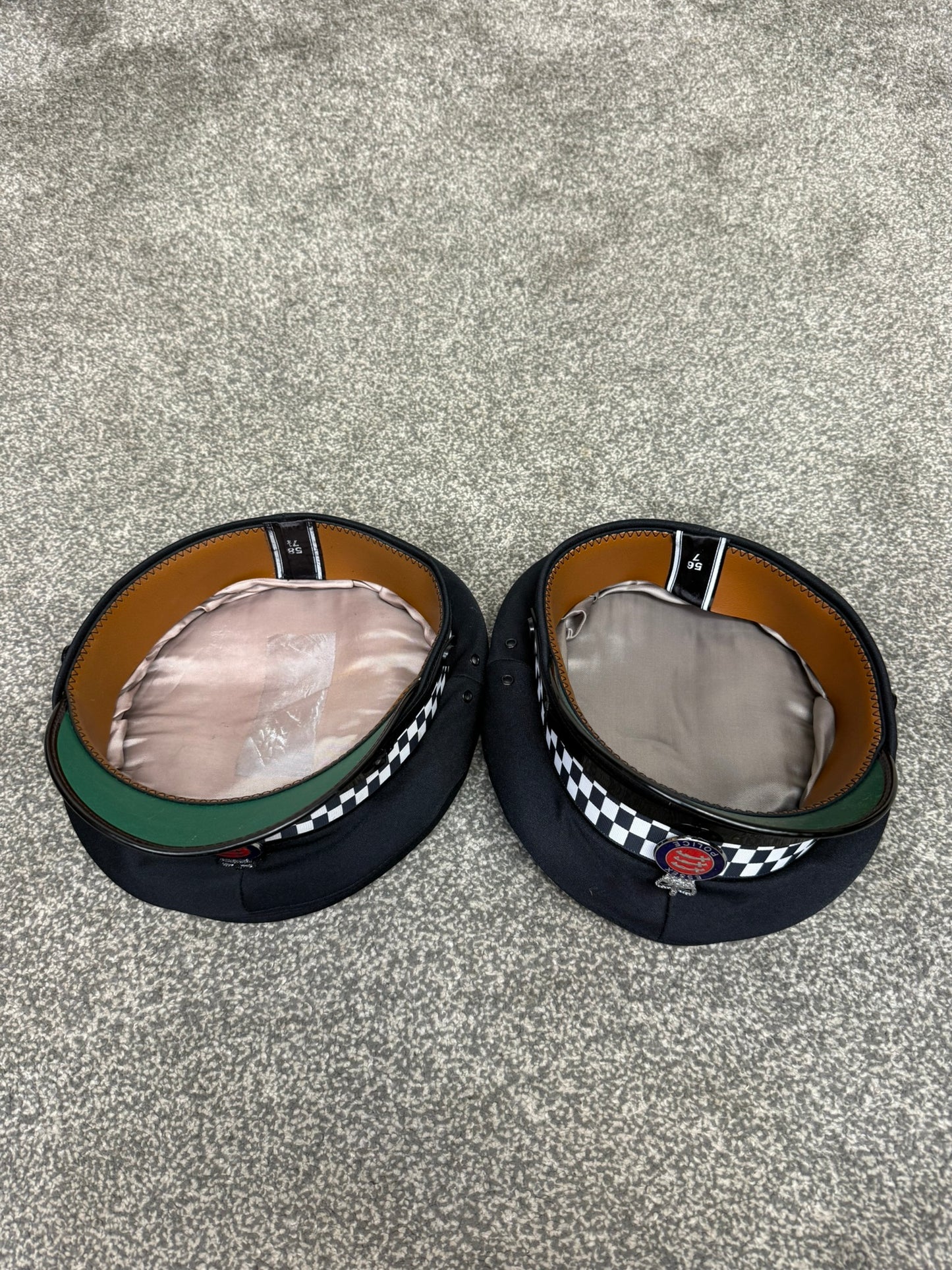 2x Ex Essex Police Peak Caps Patrol Hat Collector Memorabilia Display