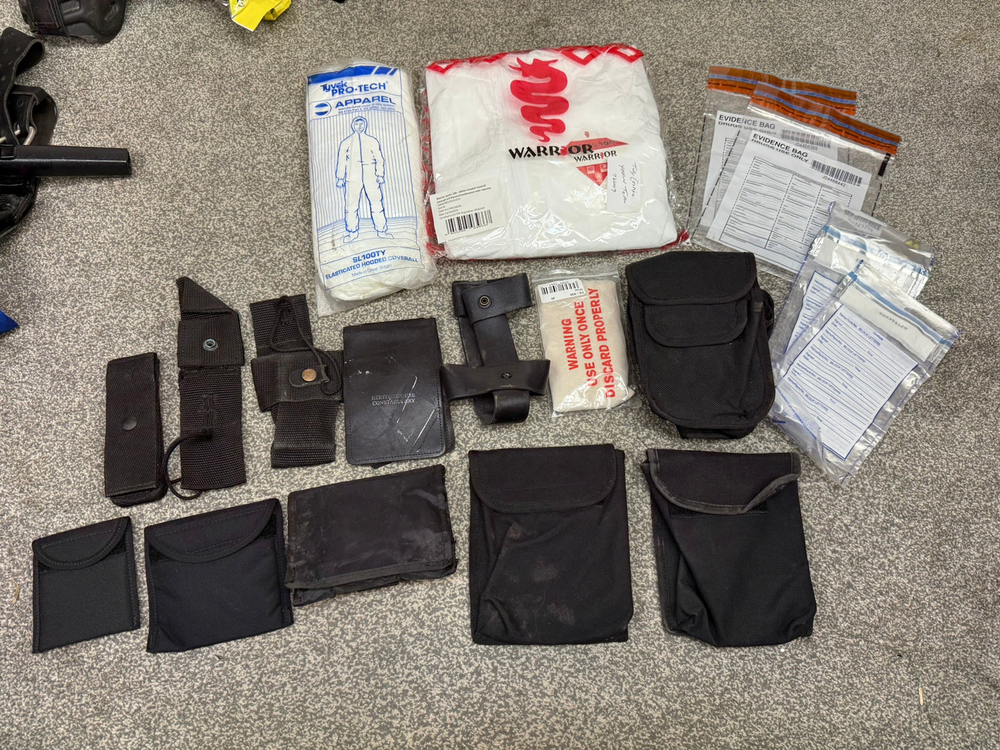 Ex Police Accessory Job Lot Belts Pouches Gloves Riot Security Bundle Lot