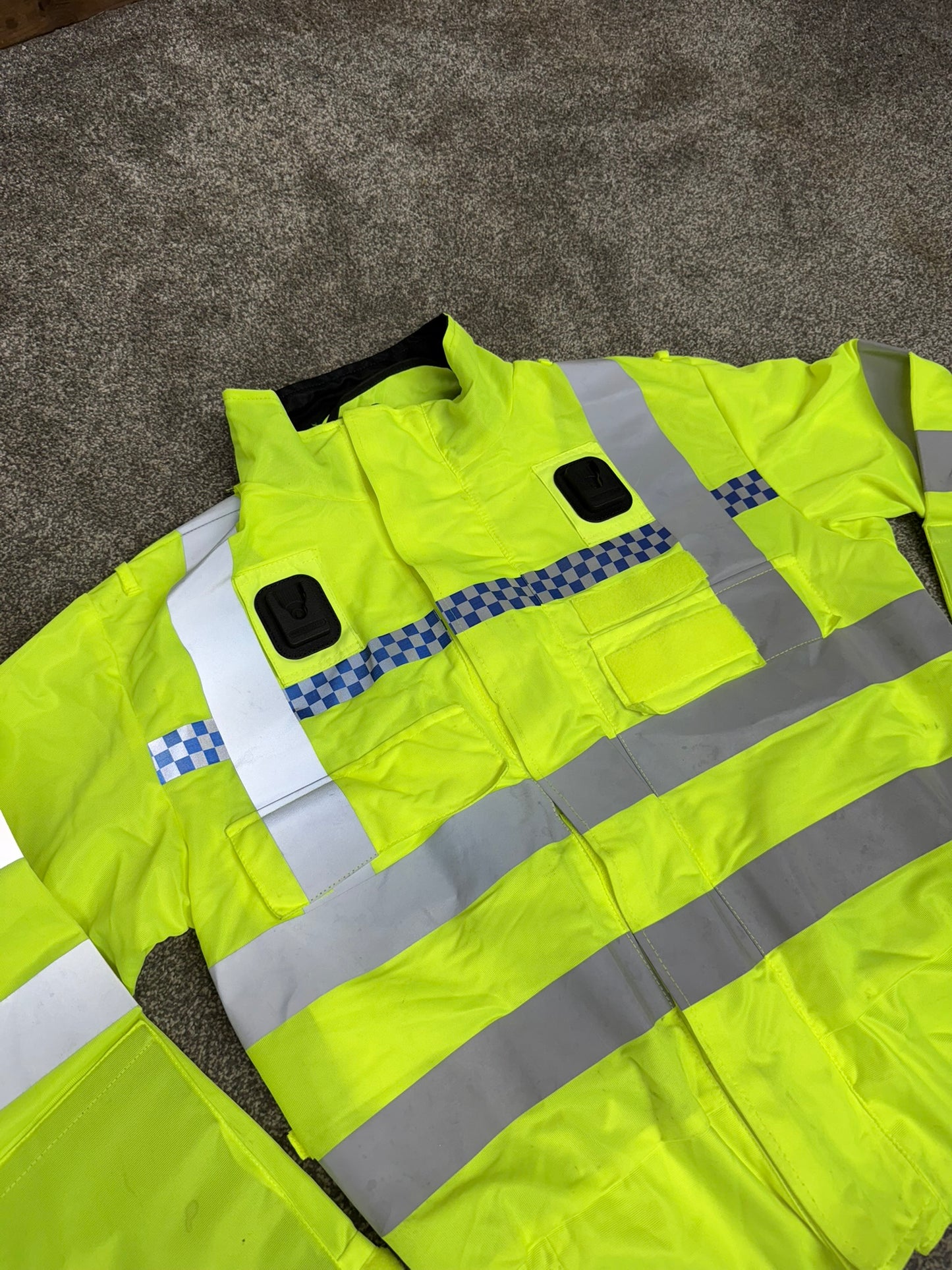 Hi Vis Lightweight Motorbike Bomber Jacket Ex Police Security Recovery Biker G2