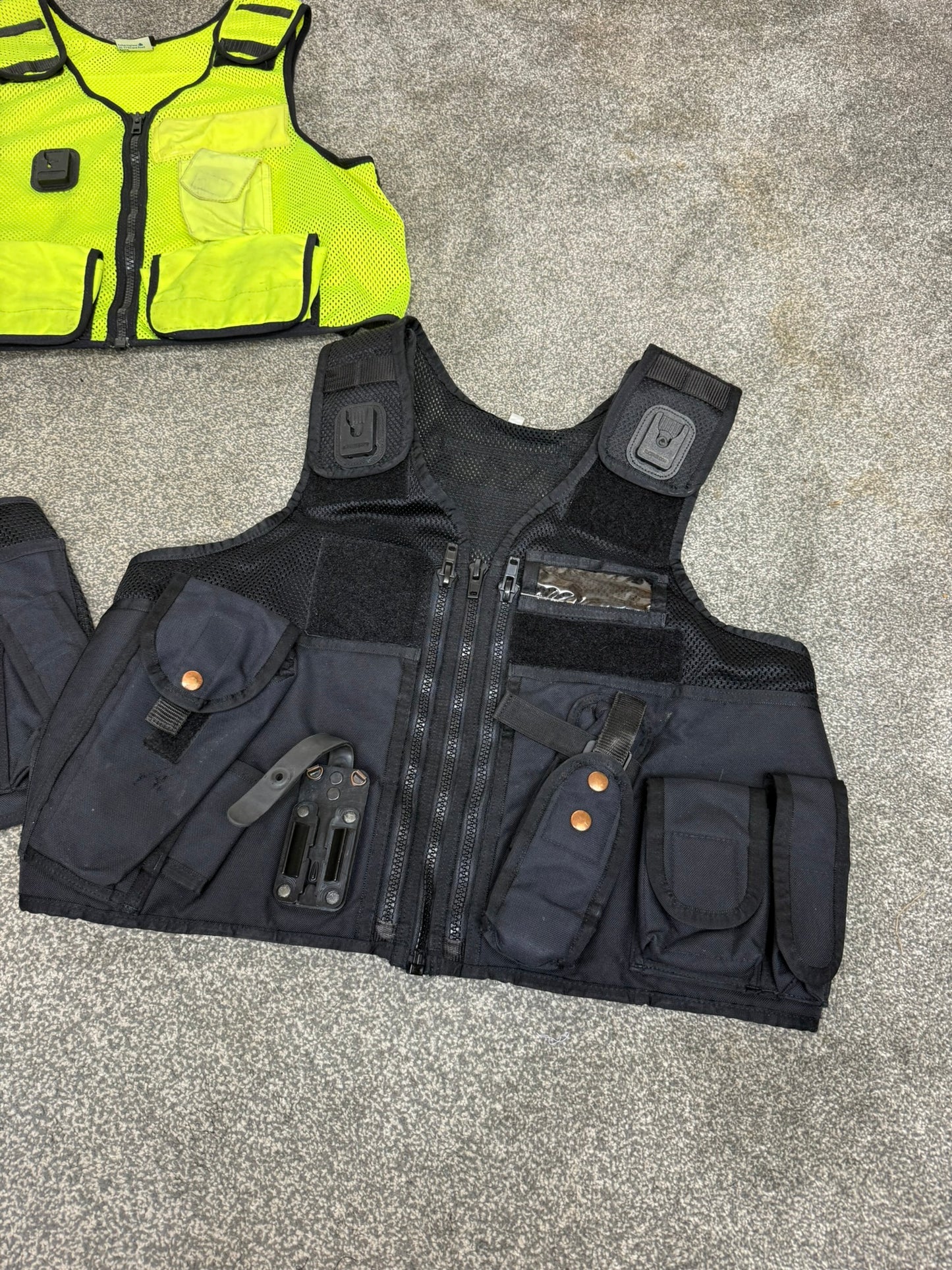 3x Ex Police Arktis Utility Tac Vest Black & Hi-Vis Job Lot Security Equipment Patrol