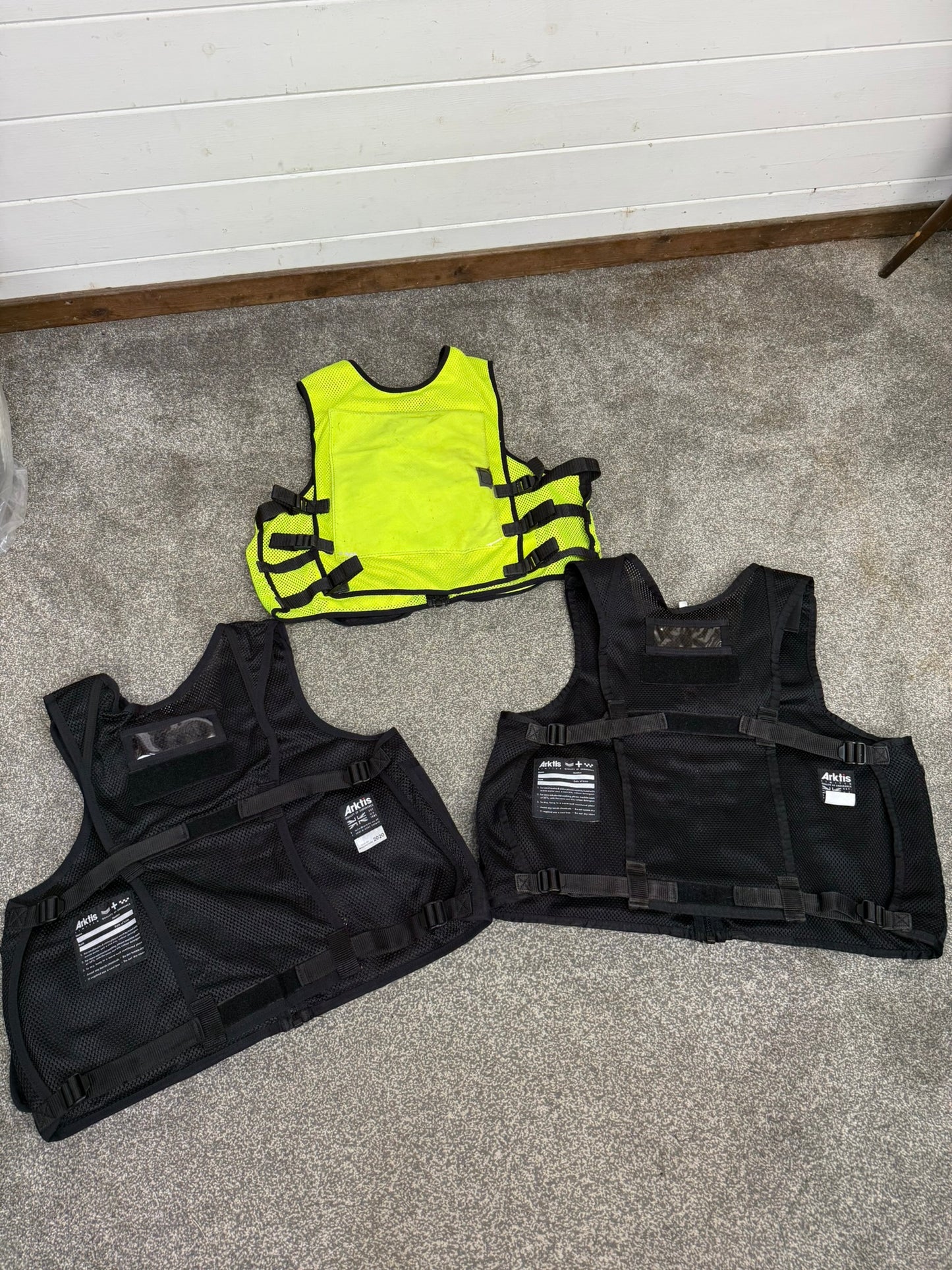 3x Ex Police Arktis Utility Tac Vest Black & Hi-Vis Job Lot Security Equipment Patrol