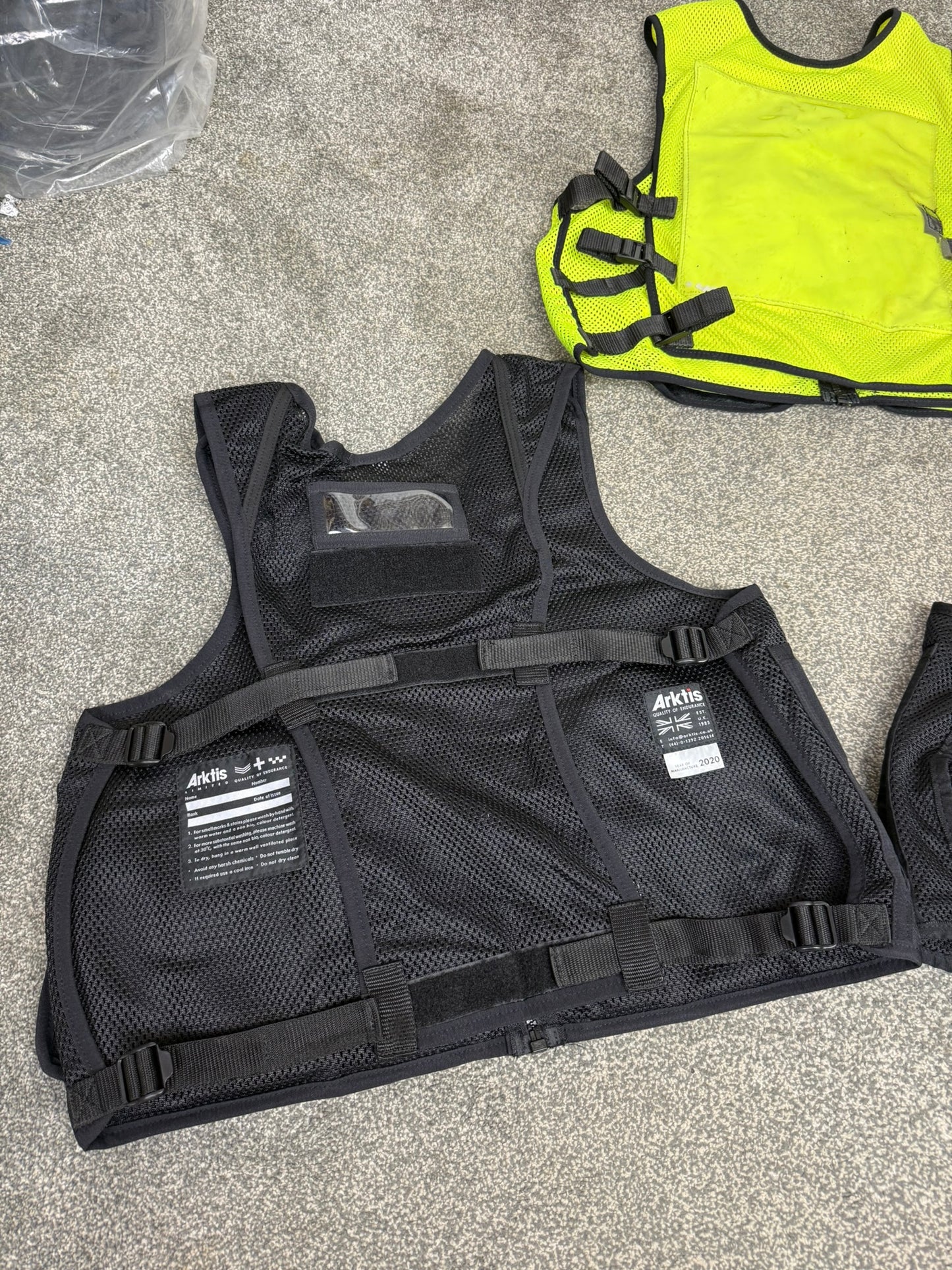 3x Ex Police Arktis Utility Tac Vest Black & Hi-Vis Job Lot Security Equipment Patrol