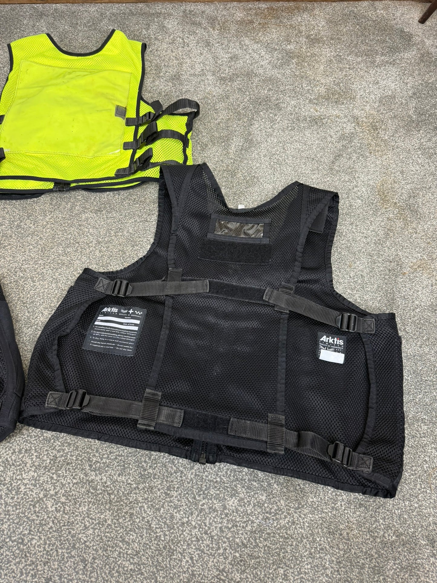 3x Ex Police Arktis Utility Tac Vest Black & Hi-Vis Job Lot Security Equipment Patrol