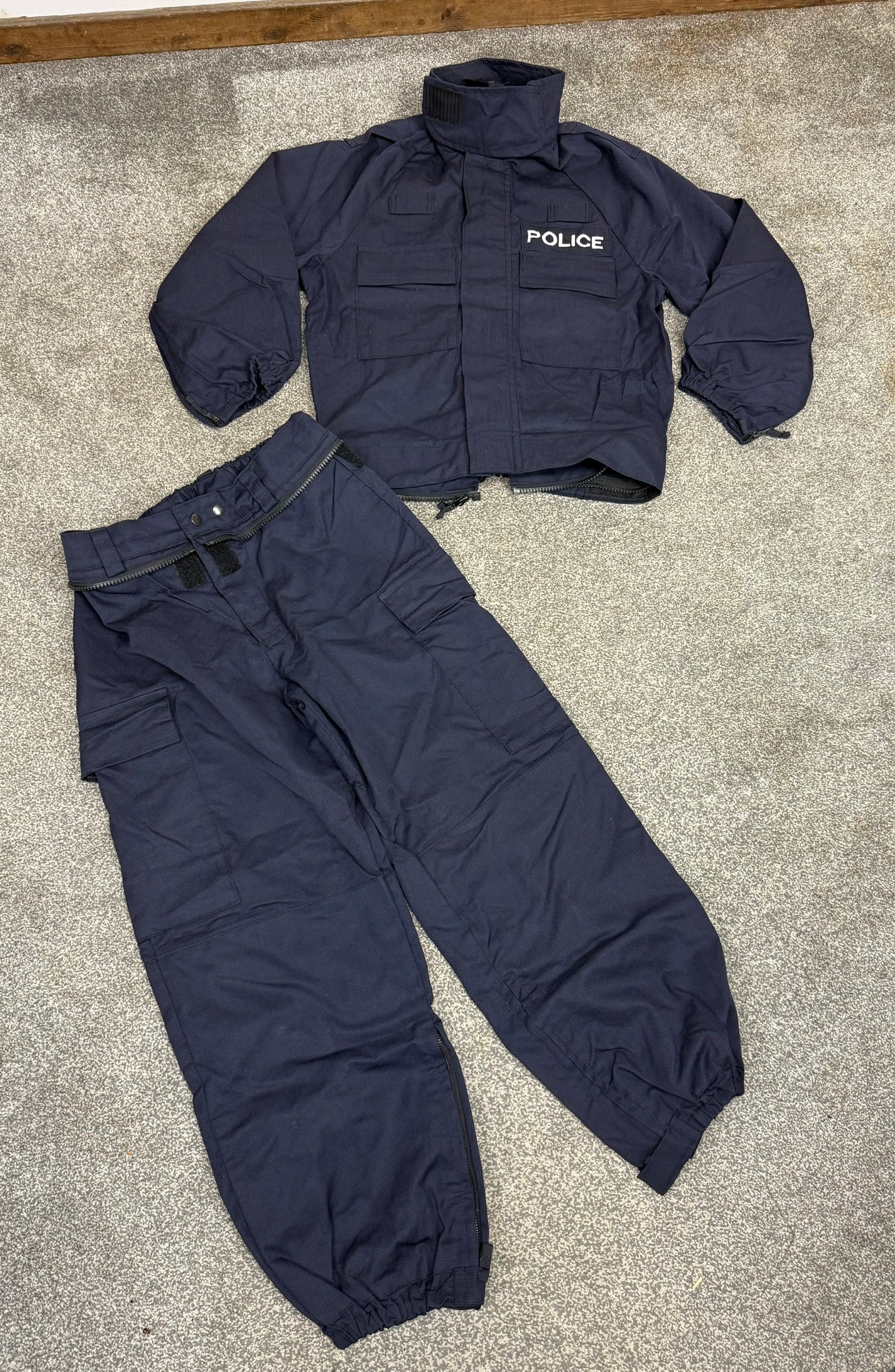 Ex Police 2 Piece Coverall Riot Suit MEDIUM Derby Unitex - Badged