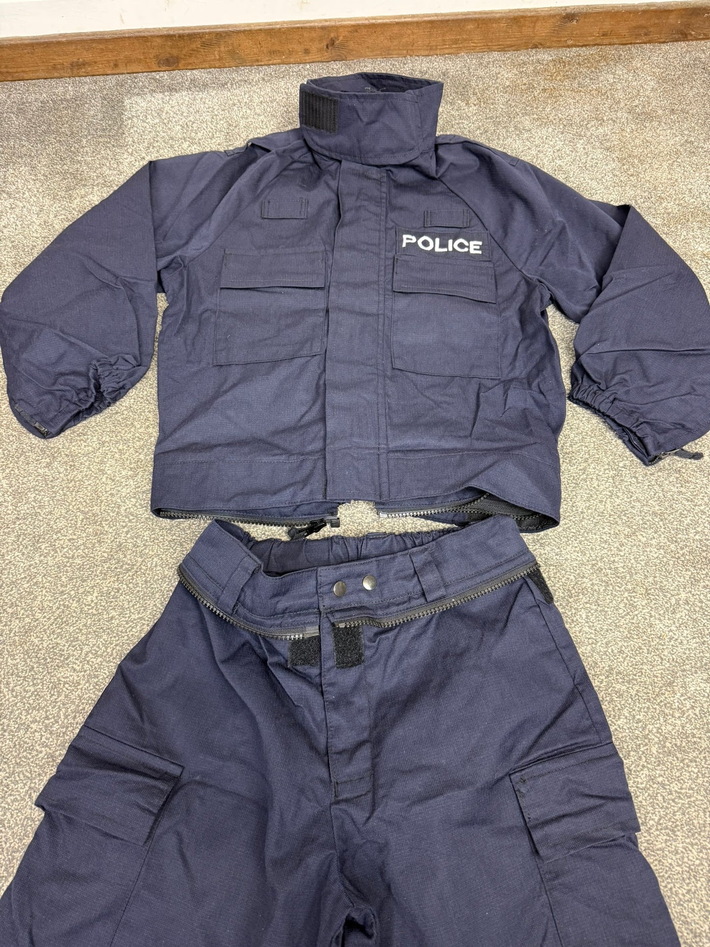 Ex Police 2 Piece Coverall Riot Suit MEDIUM Derby Unitex - Badged