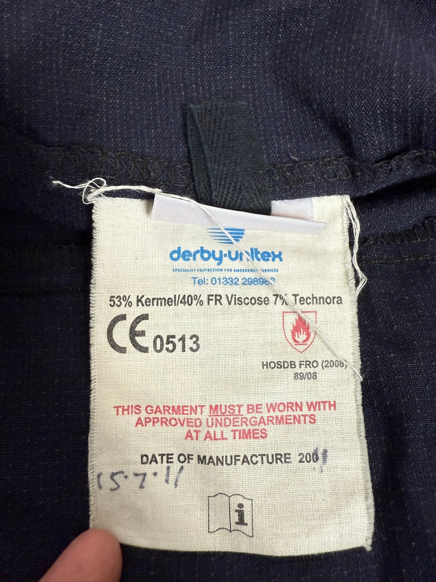Ex Police Derby Unitex Riot Coveralls PSU Overalls Flame Retardant Airsoft Workshop