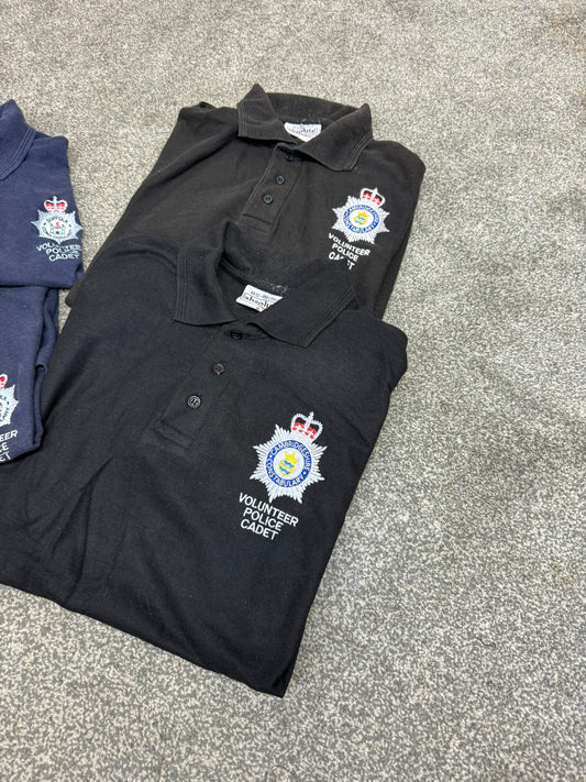4x Volunteer Police Cadet Polo Shirts Suffolk Cambridgeshire T-shirt Job Lot